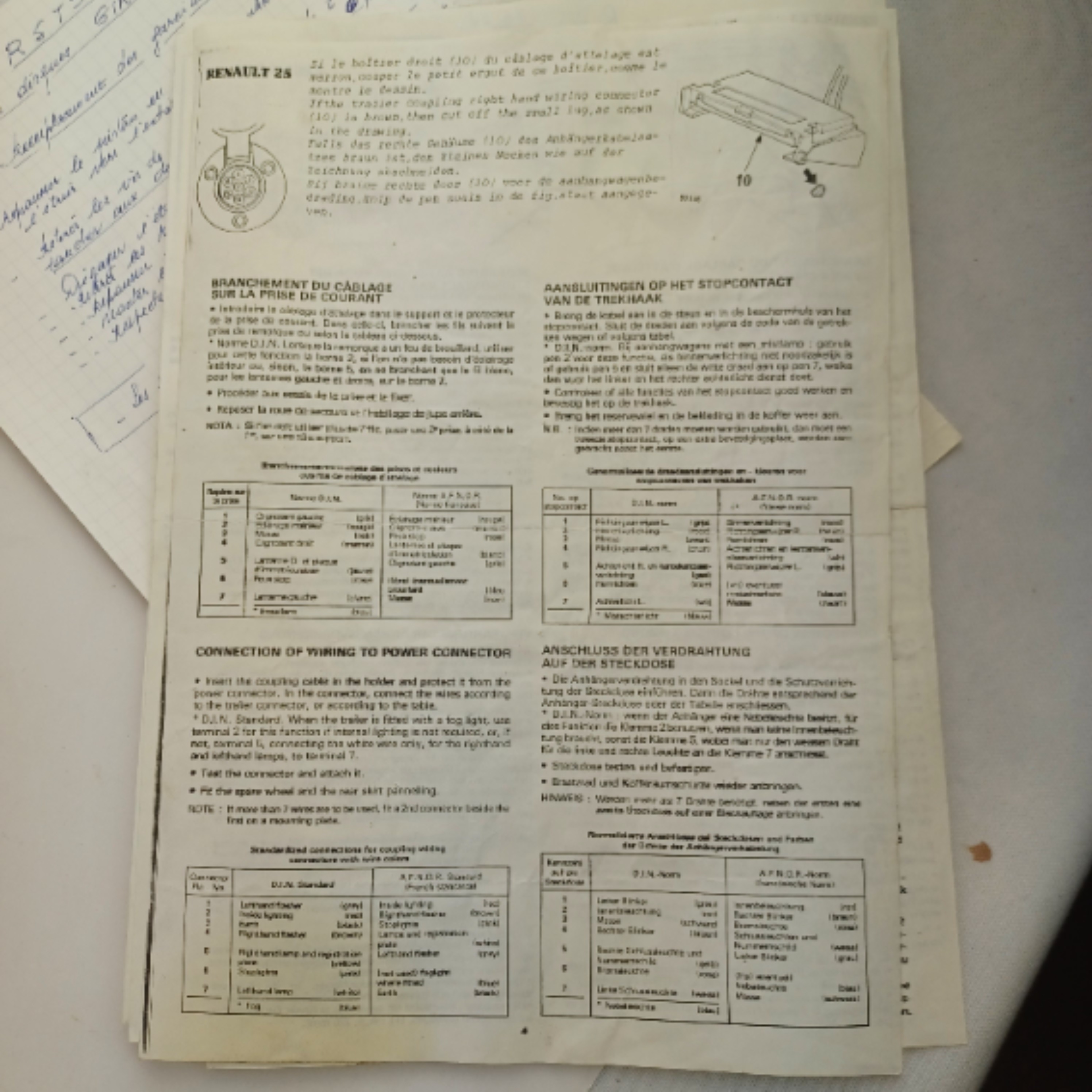 Lot de documents techniques Renault sur Attelage & Freinage (1978–1987) Très bon état - Vue 9 - 