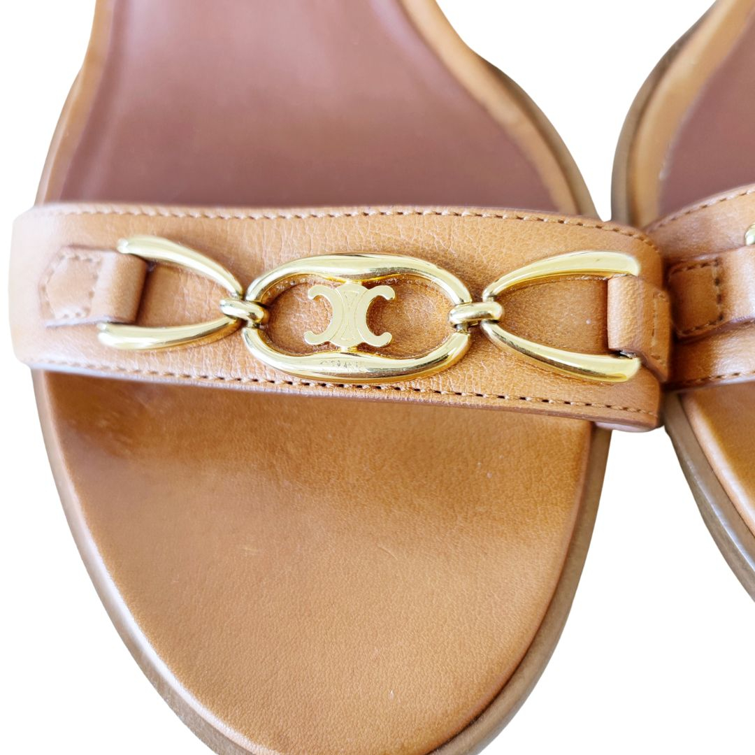 ❤ CELINE - Sandales TRIOMPHE - 37.5 - Femme  - Photo 8
