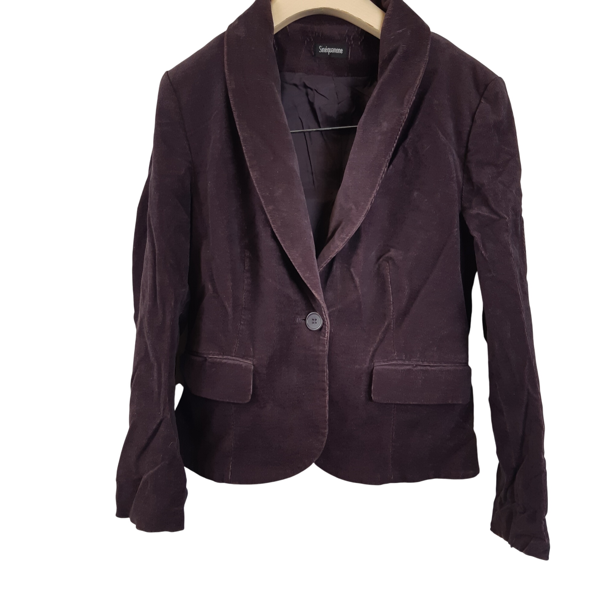 Acheter Sinequanone - Veste velours violet coton - Taille 40 - 25,00 € Sinequanone - Veste velours violet coton - Taille 40 - reconditionné disponible sur Label Emmaüs
