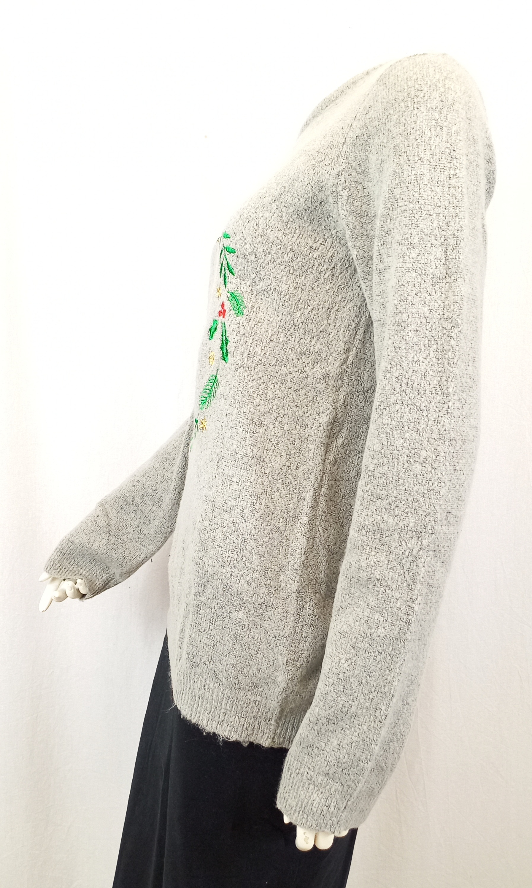 Pull de Noël gris clair chiné 