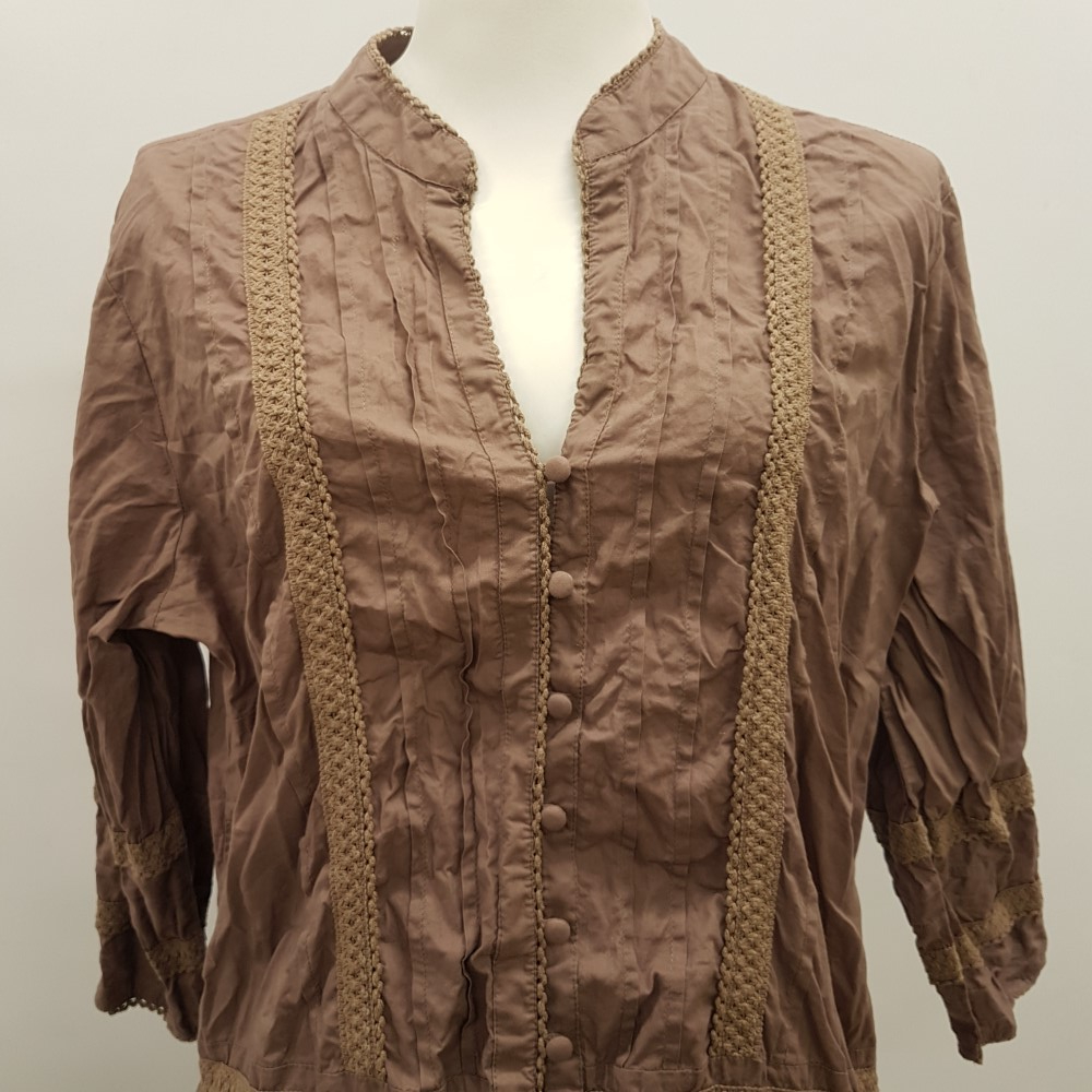 Chemise folk marron - DAMART - Taille 44/46 - Photo 4