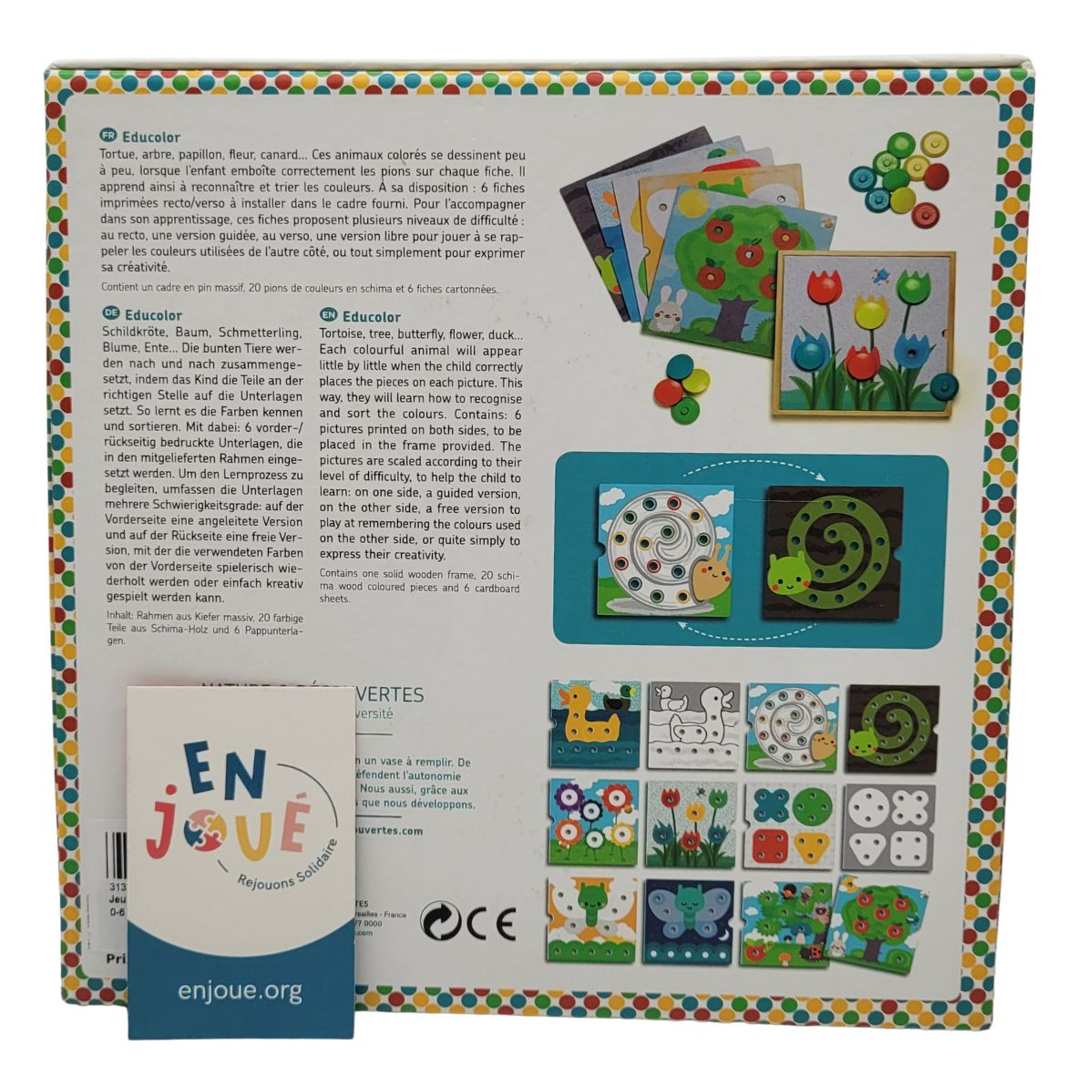 Voir photo 3 de Jeu éducatif - Jeu de découverte Nature et Découvertes Educolor - Dès 18 mois. Jeu éducatif - Jeu de découverte Nature et Découvertes Educolor - Dès 18 mois. Bon état - Vue 3 -