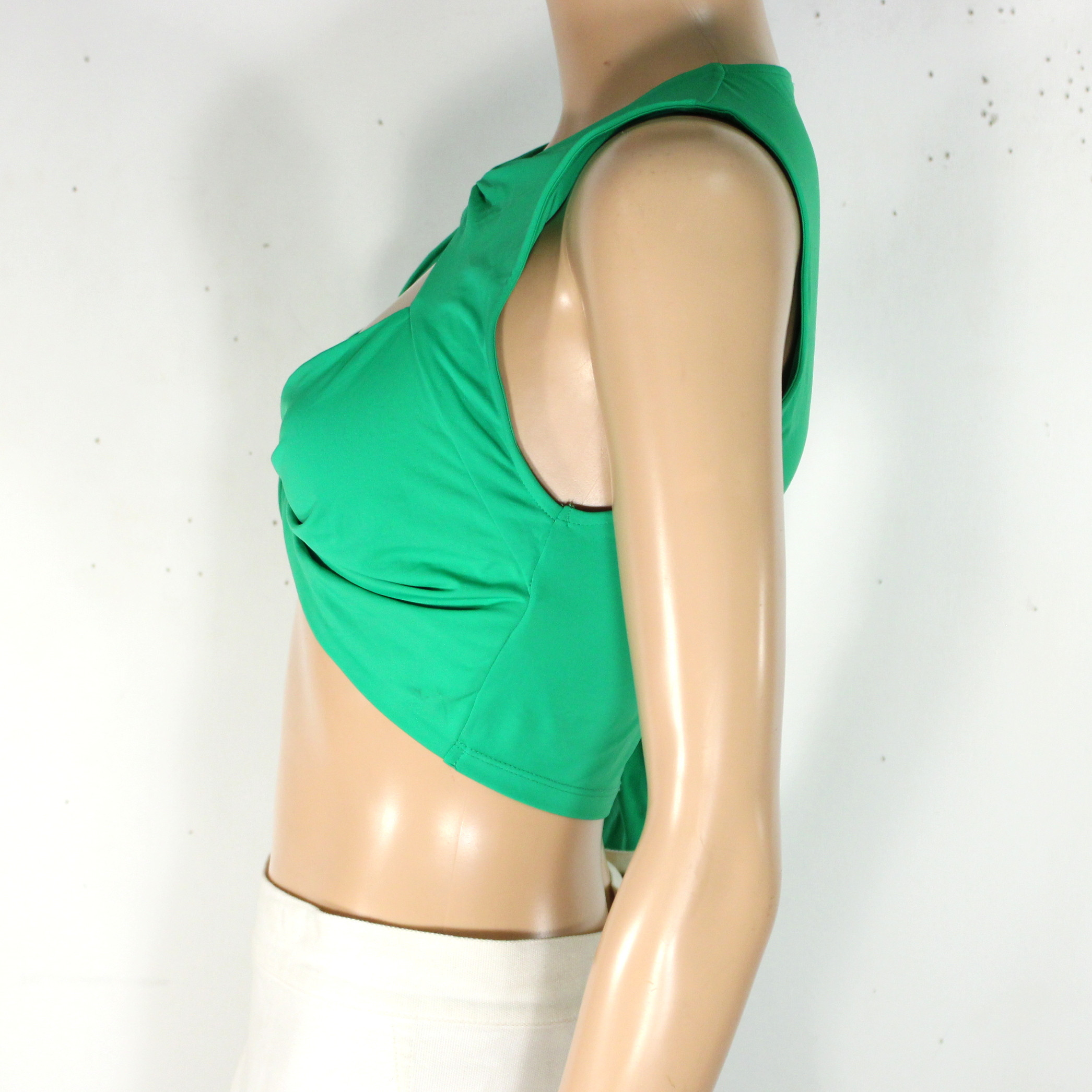T-Shirt Top Femme Vert ZARA Taille L - Photo 3