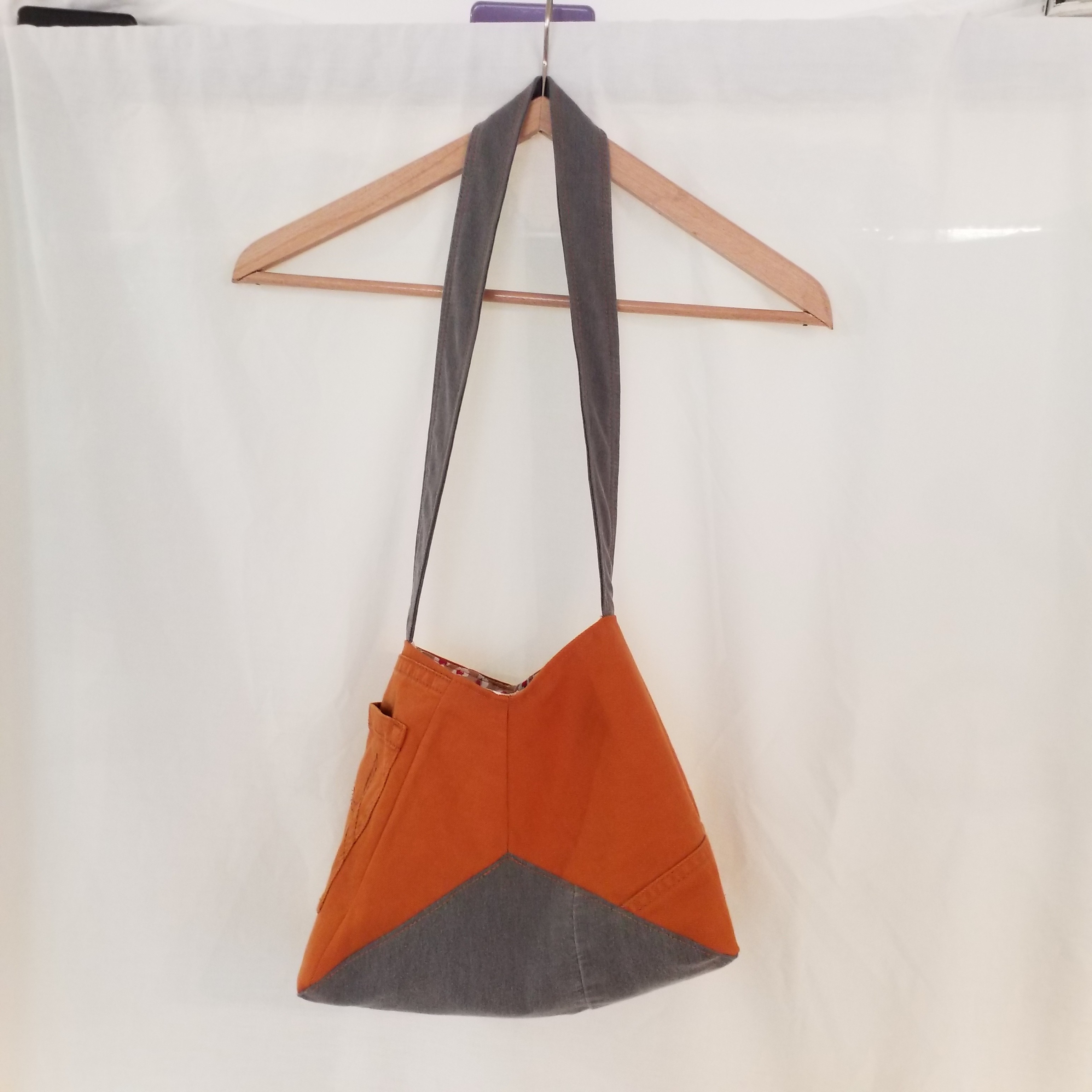 Sac à bandoulière création Frip’On bicolore Comme neuf - Vue 2 - 