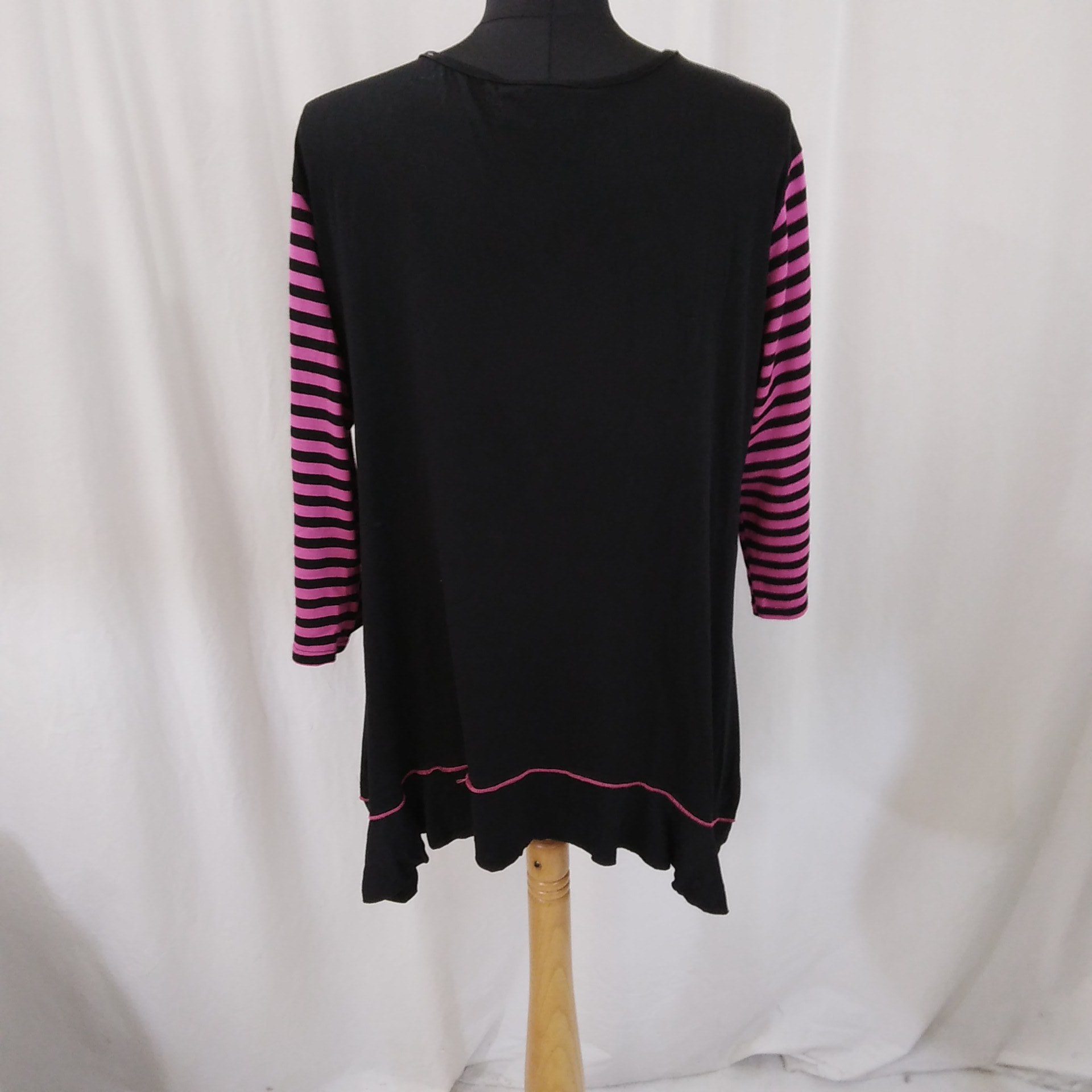 T-shirt à rayures rose, Armand Thiery - T5 - Photo 2