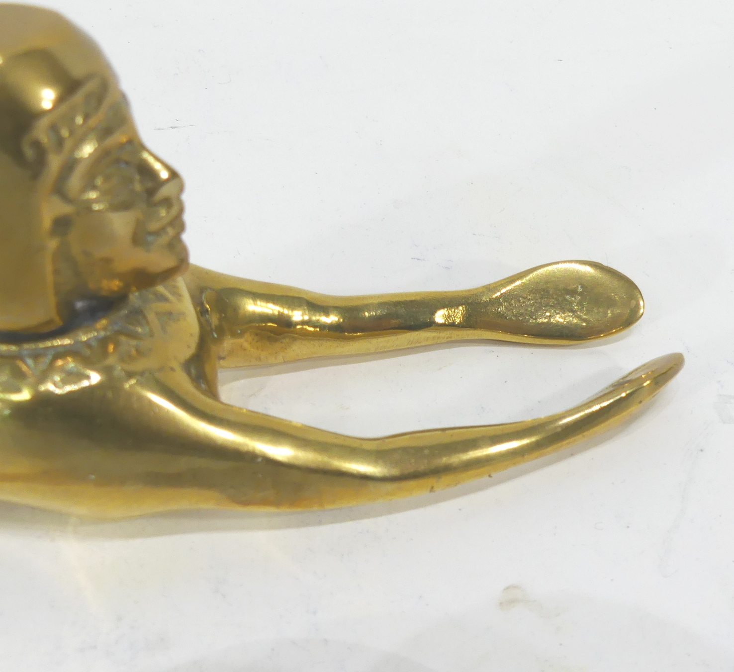 Nageuse Égyptienne Cuillère à Fard en Bronze - Photo 2