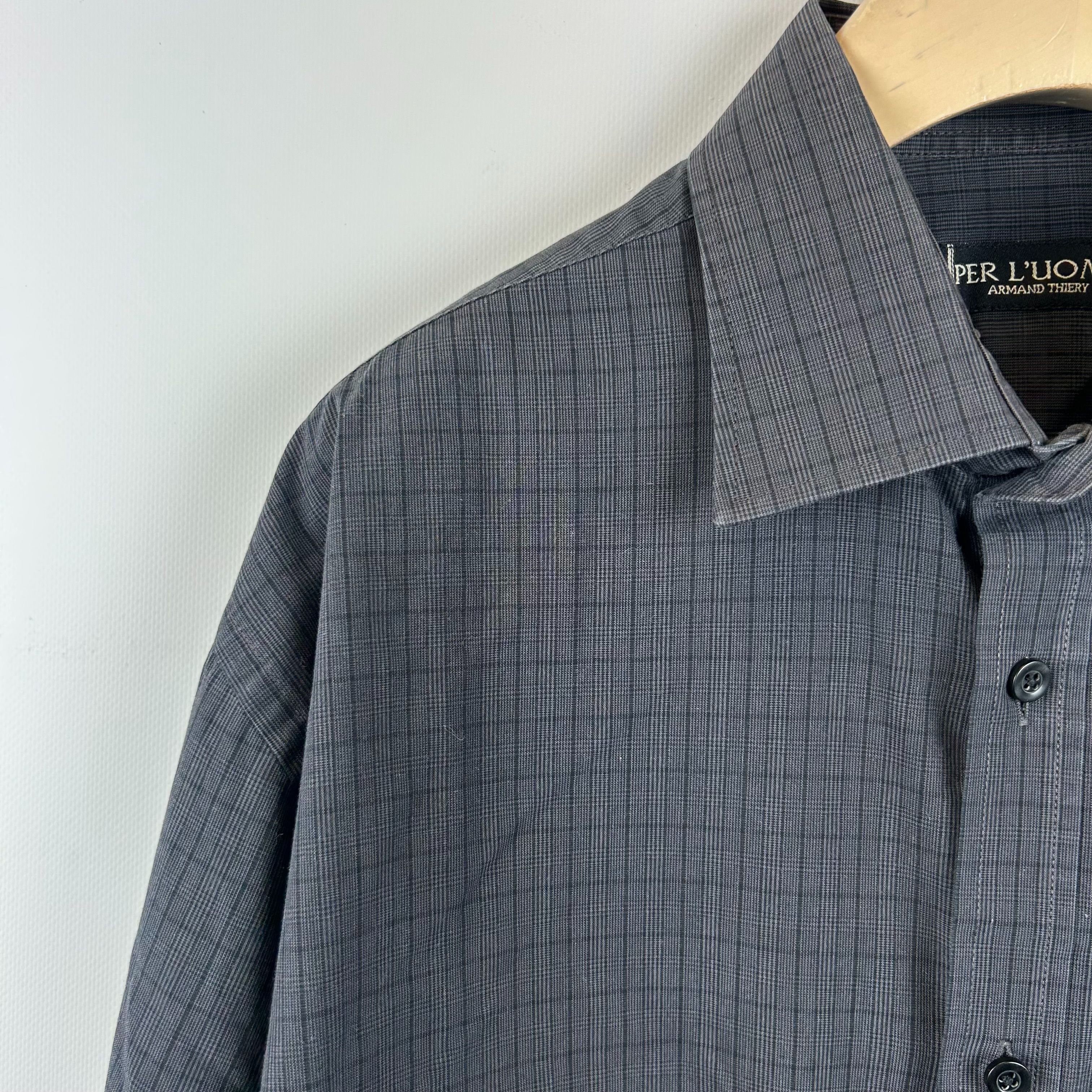 Per L'Uomo - Chemise gris foncé à carreaux - Taille 50 - Photo 1