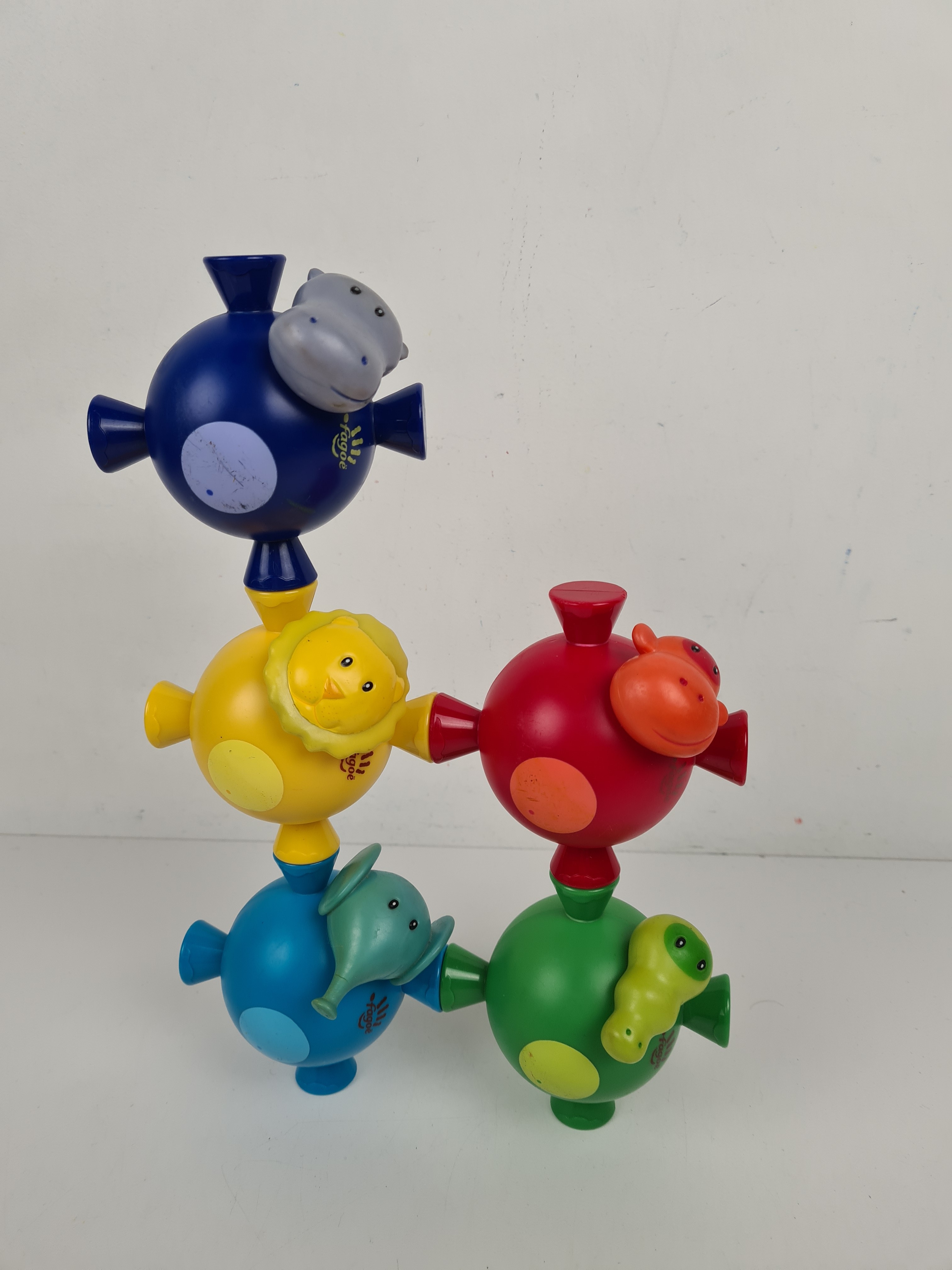 Jouet premier âge - Lot de 5 animaux magnétique - Fagoé - 12 mois + - Photo 1