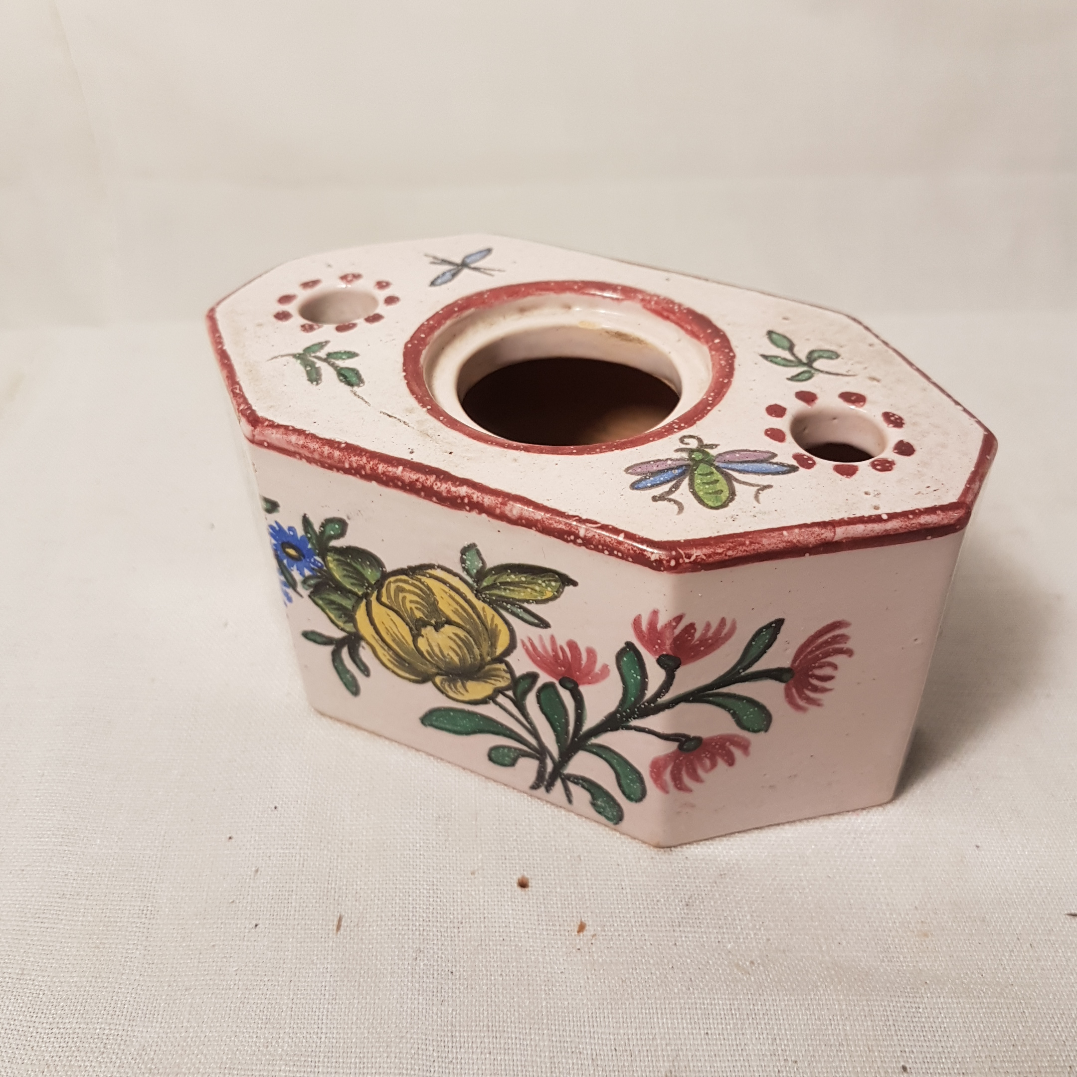 Encrier esprit vintage Moustiers  - Vue 3 - 