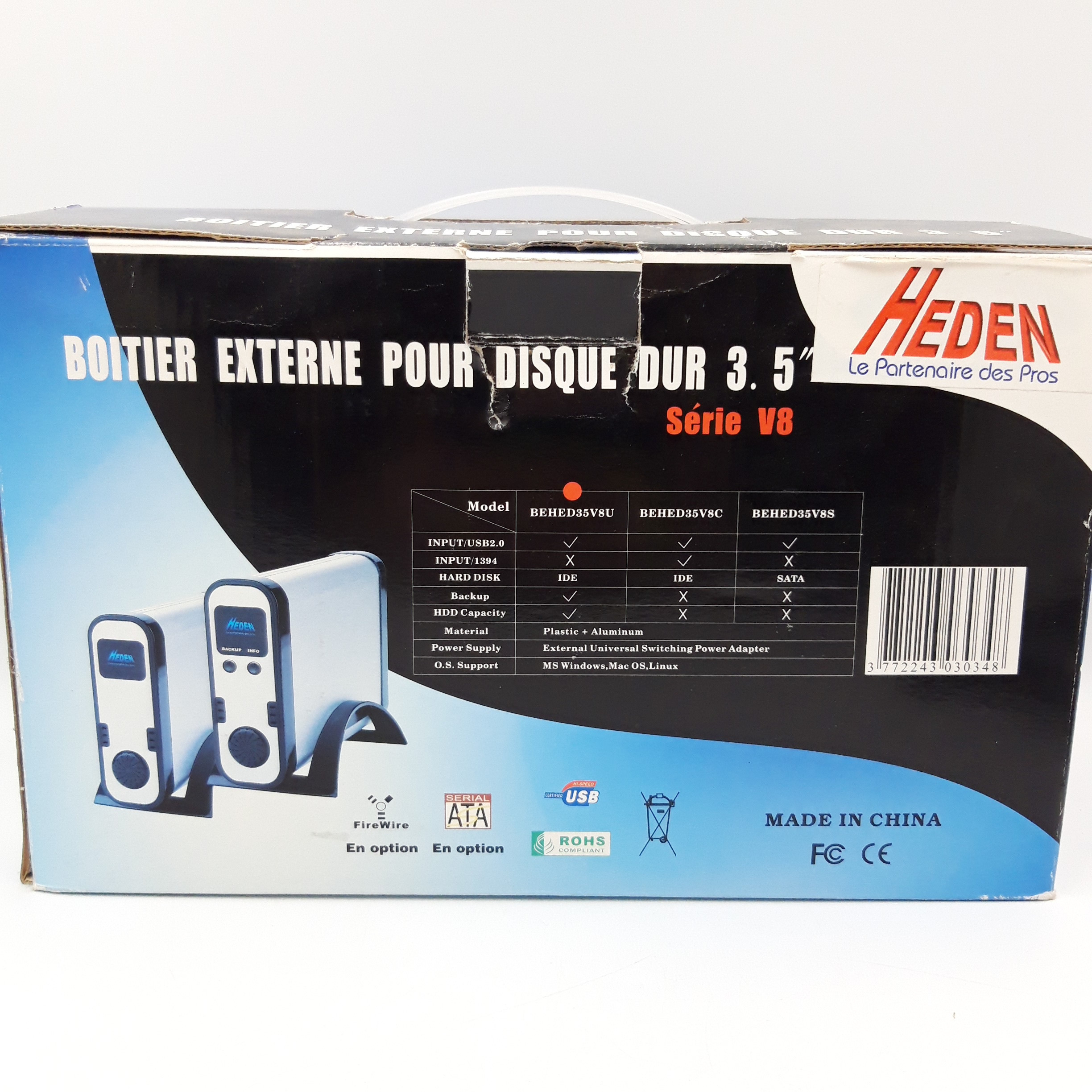 Voir photo 7 de Boitier externe pour disque dur 3.5 Heden série V8, USB 2.0 Boitier externe pour disque dur 3.5 Heden série V8, USB 2.0 Très bon état - Vue 7 -