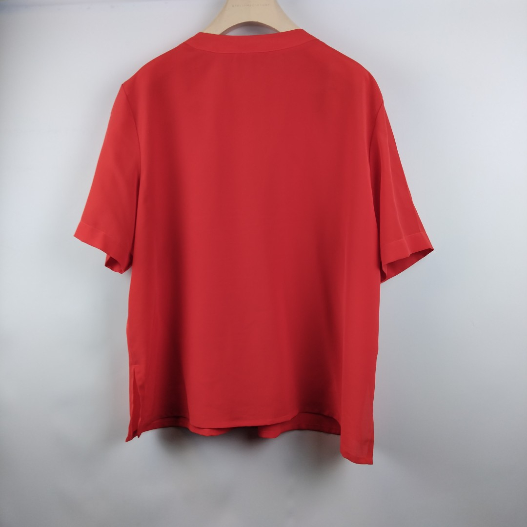 Weill - blouse rouge tomate 100% polyester - Taille 46/48 estimé - Photo 2