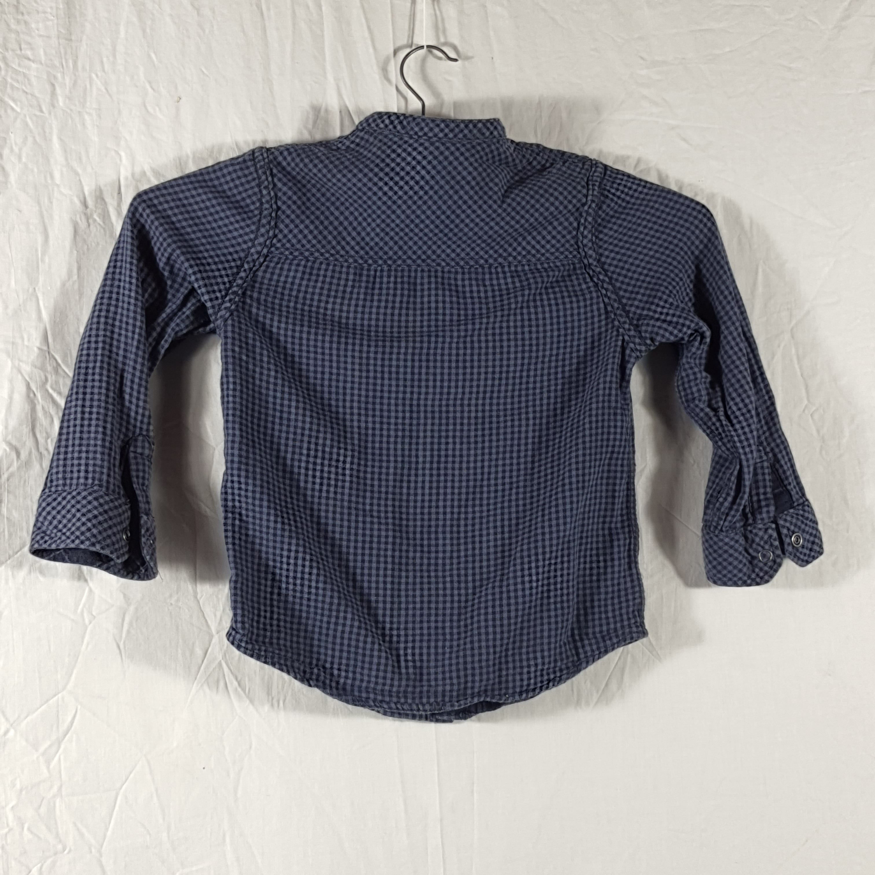 Chemise à carreaux bleue réversible - Lil Dude - 4 ans (estimé) - Photo 1