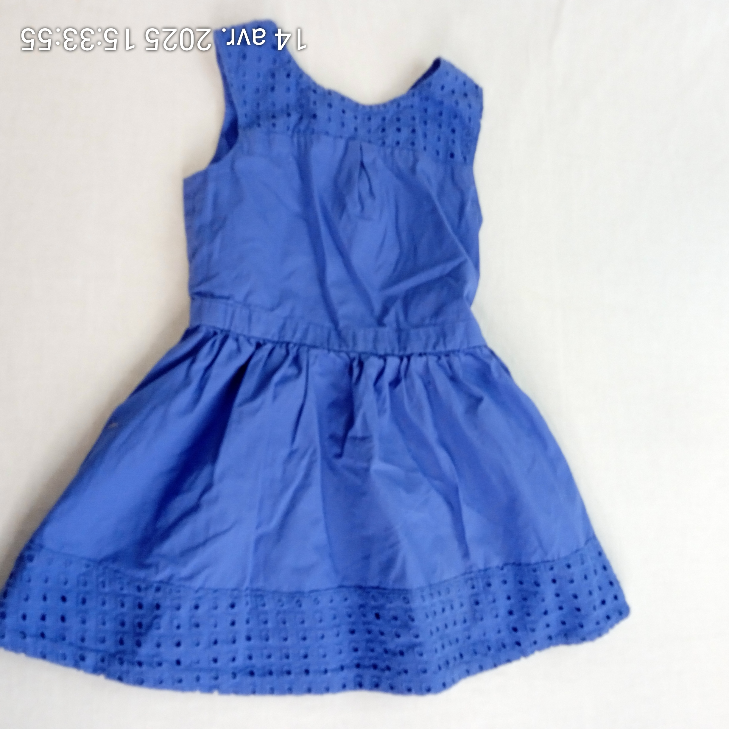 Robe bleu dentelle fille OKAÏDI taille 5 ans - Photo 4