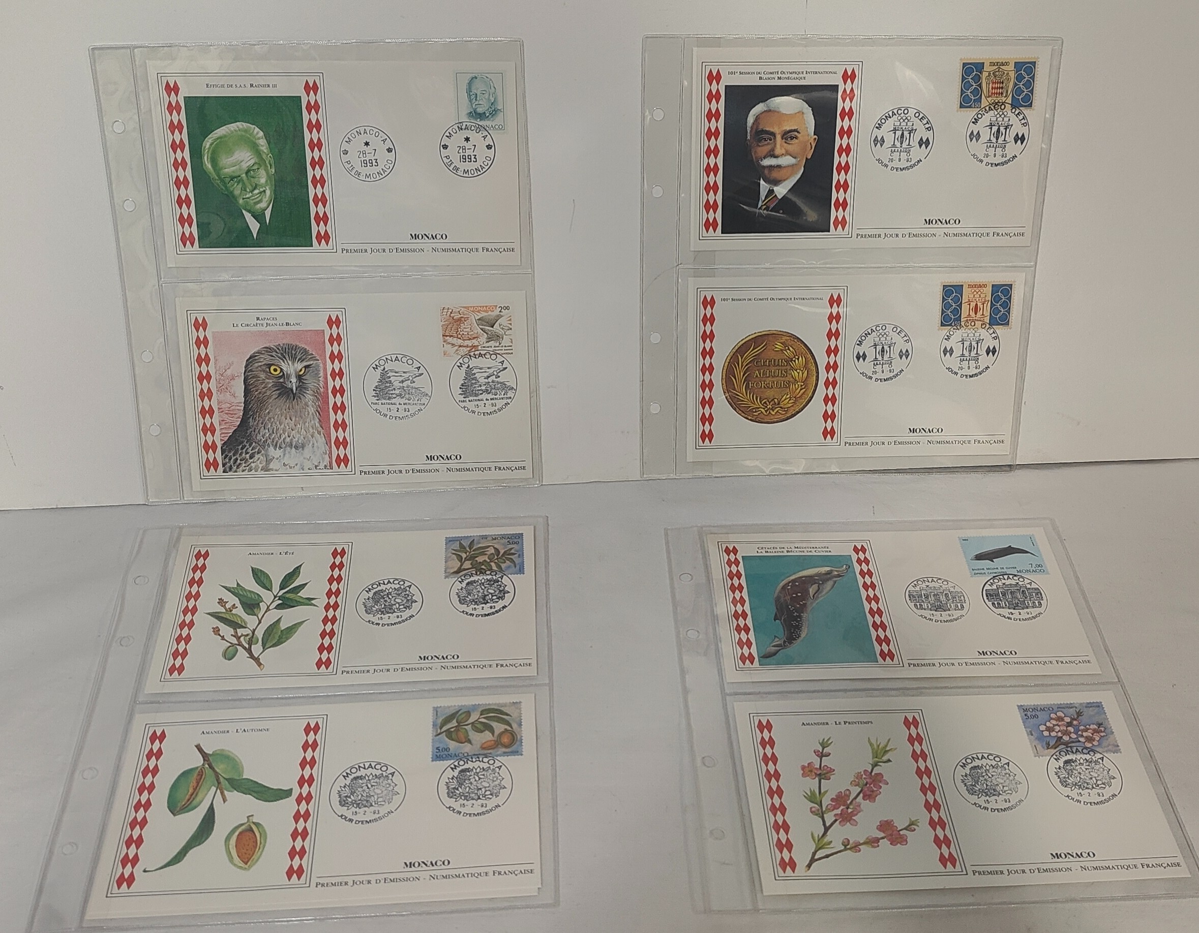 Lot de Carte postale de collection sur l'adhésion de la principauté de Monaco à L'ONU+ Livret avec des timbres de collection - Photo 5