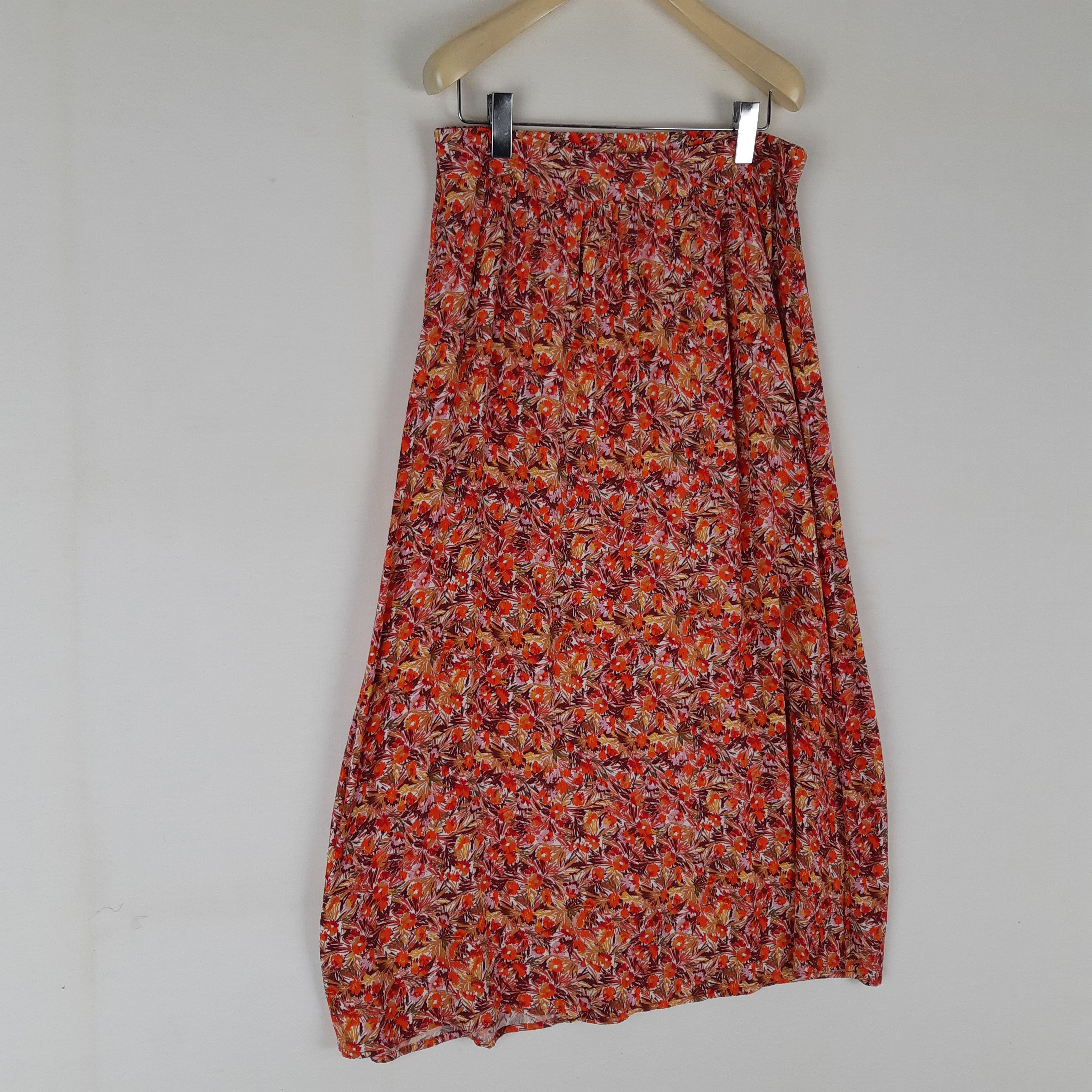 Caroll - Jupe imprimé floral multicolore - Taille 40 mesures 40 cm Longueur= 91 cm  - Vue 3 - 