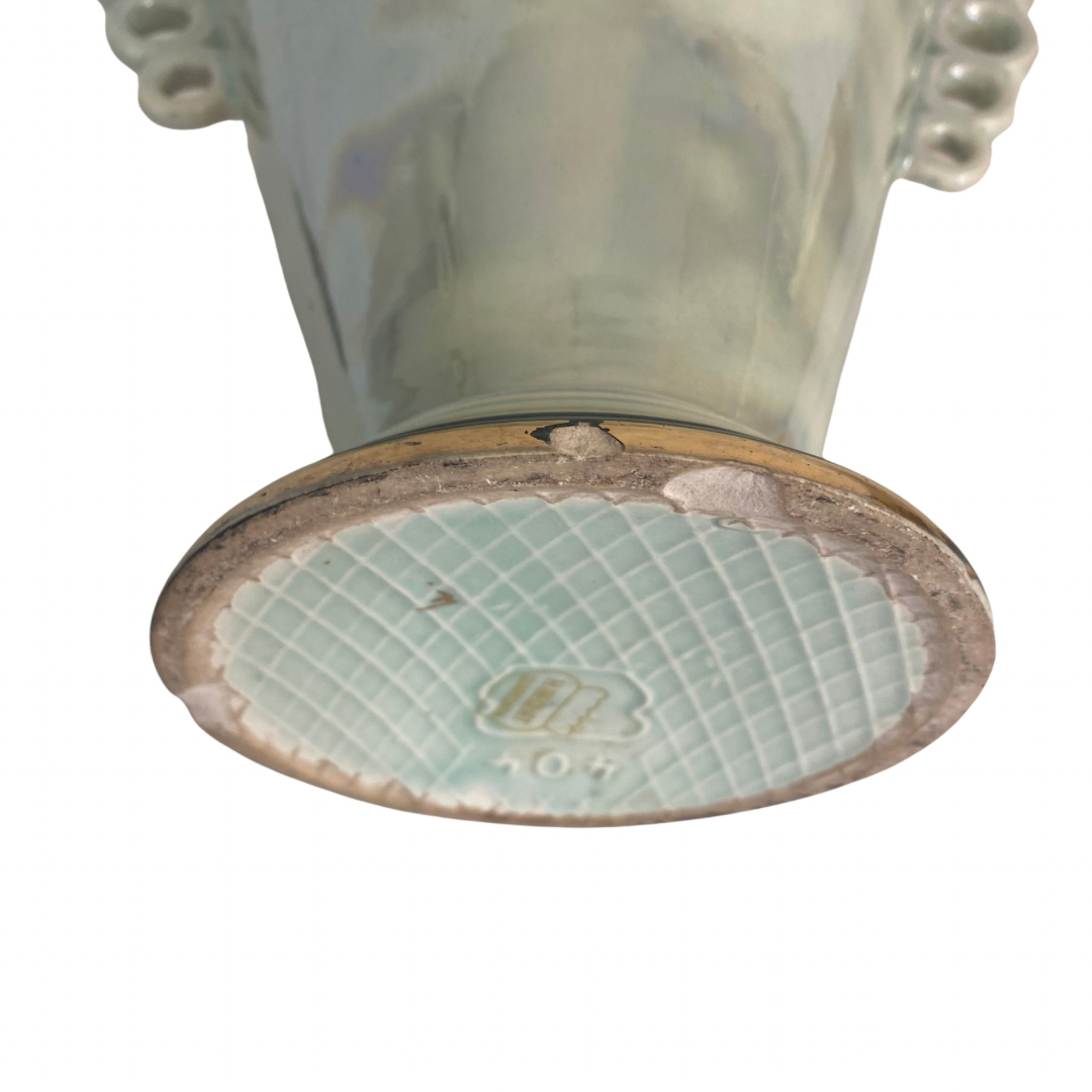 Vase porcelaine de Quaregnon - H. Bequet - Bon état - Photo 6