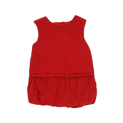 Robe rouge en velours côtelé - Bébé - Obaïbi - Taille 6 mois - Photo 0