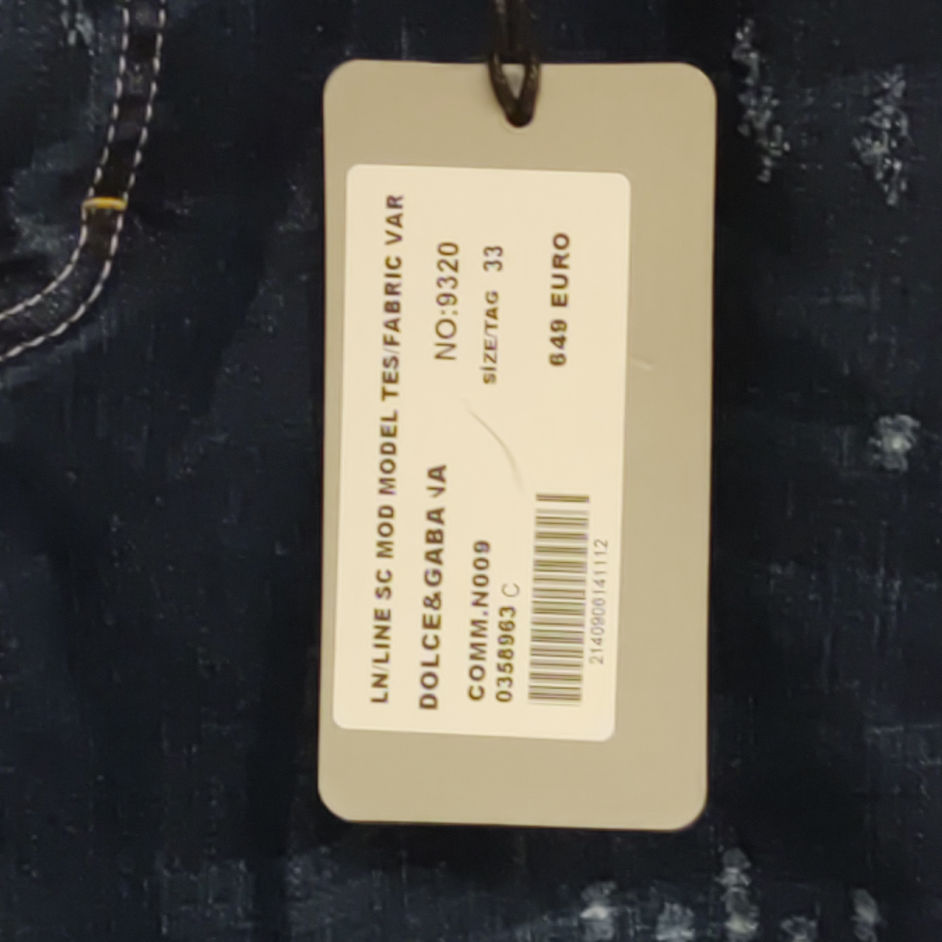 Voir photo 3 de Jean Dolce &Gabbana - W33 L 34 Jean Dolce &Gabbana - W33 L 34 - Vue 3 -