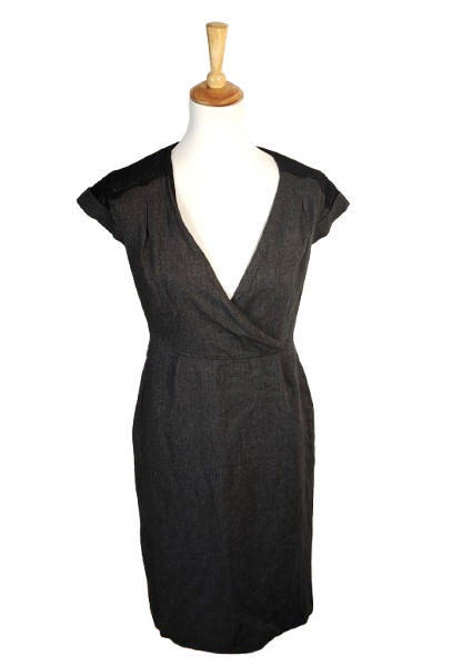 Robe coupe tailleur sans manches encolure cache-coeur - Taille 38/M - caroll - Modalova