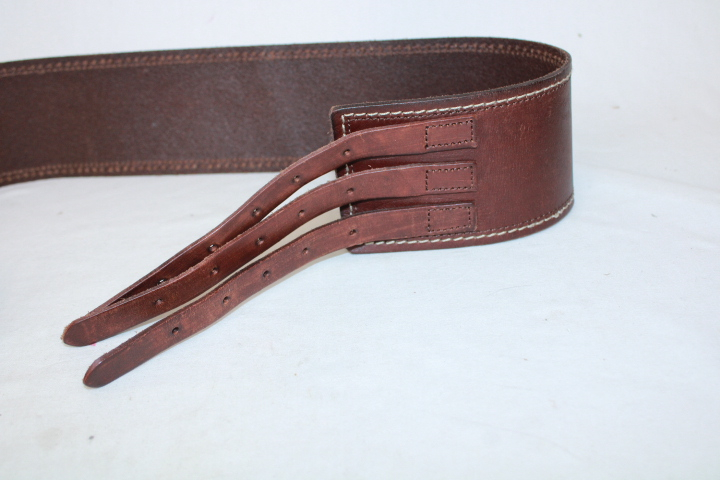 Ceinture large en cuir marron- 104x8cm - Photo 2