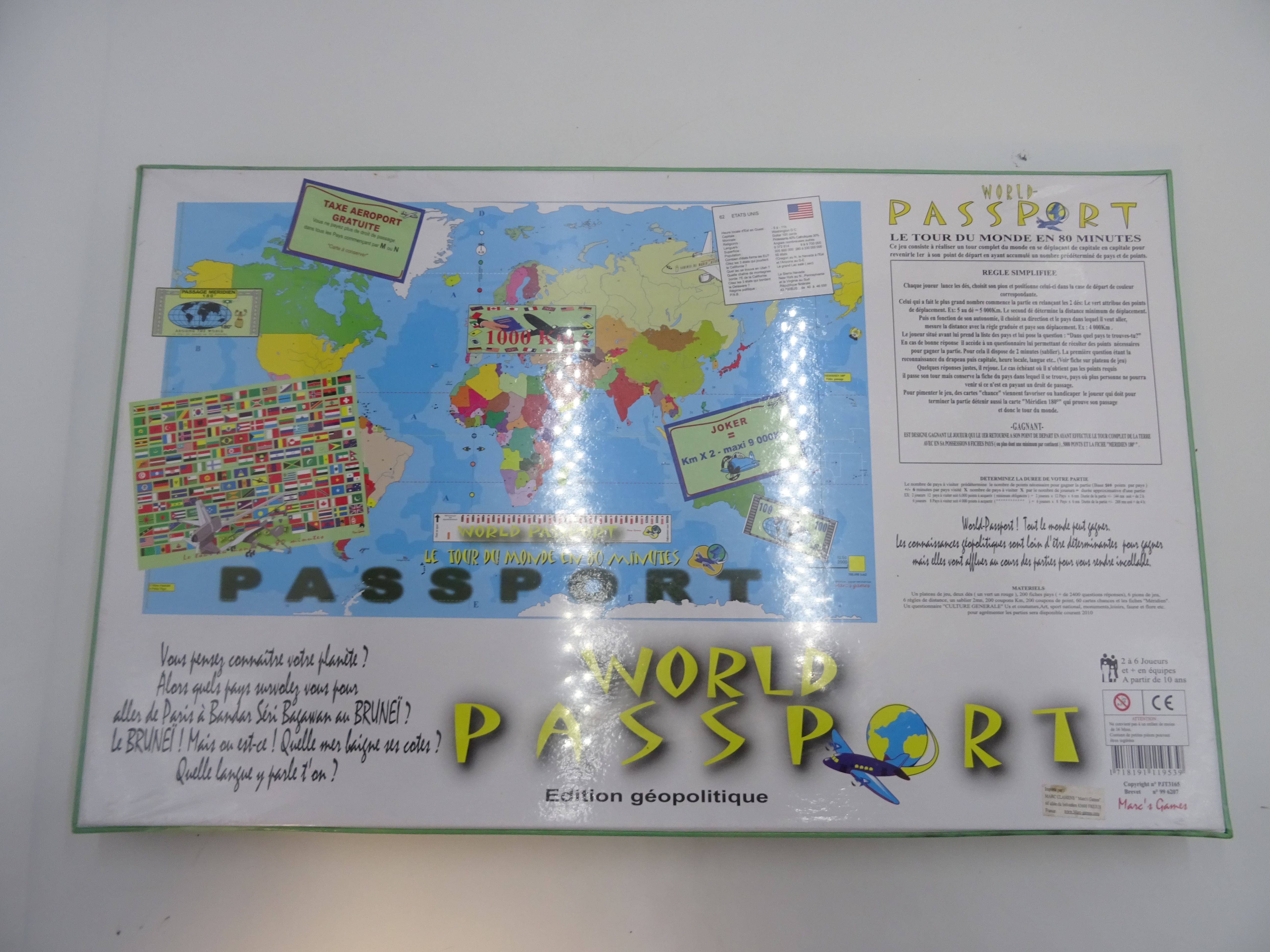 Jeu de société "World Passeport le tour du monde en 80 minutes" Comme neuf - Vue 2 - 