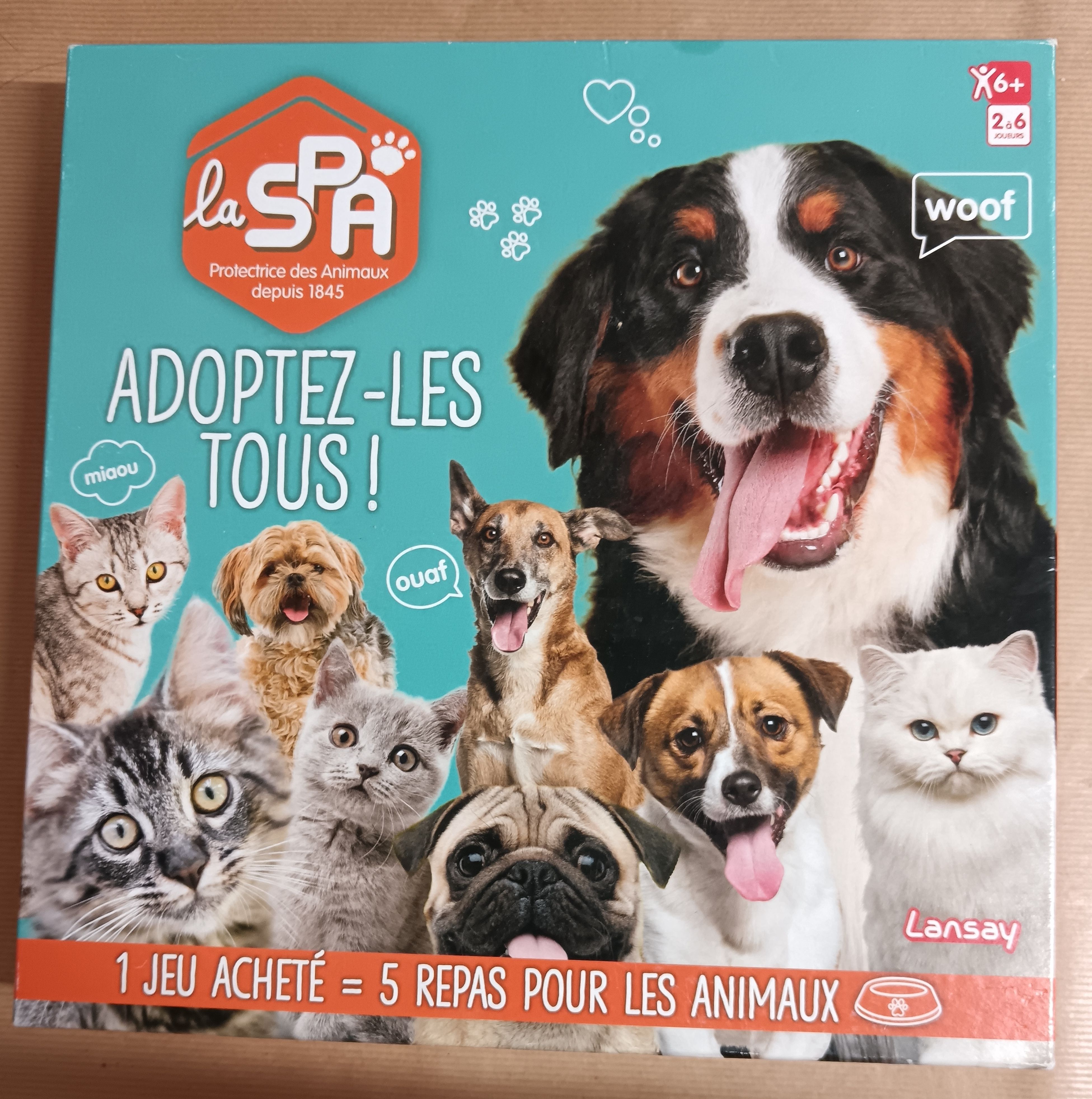 Jeu de société la SPA Adoptez les tous ! marque Lansay Très bon état -  reconditionné disponible sur Label Emmaüs