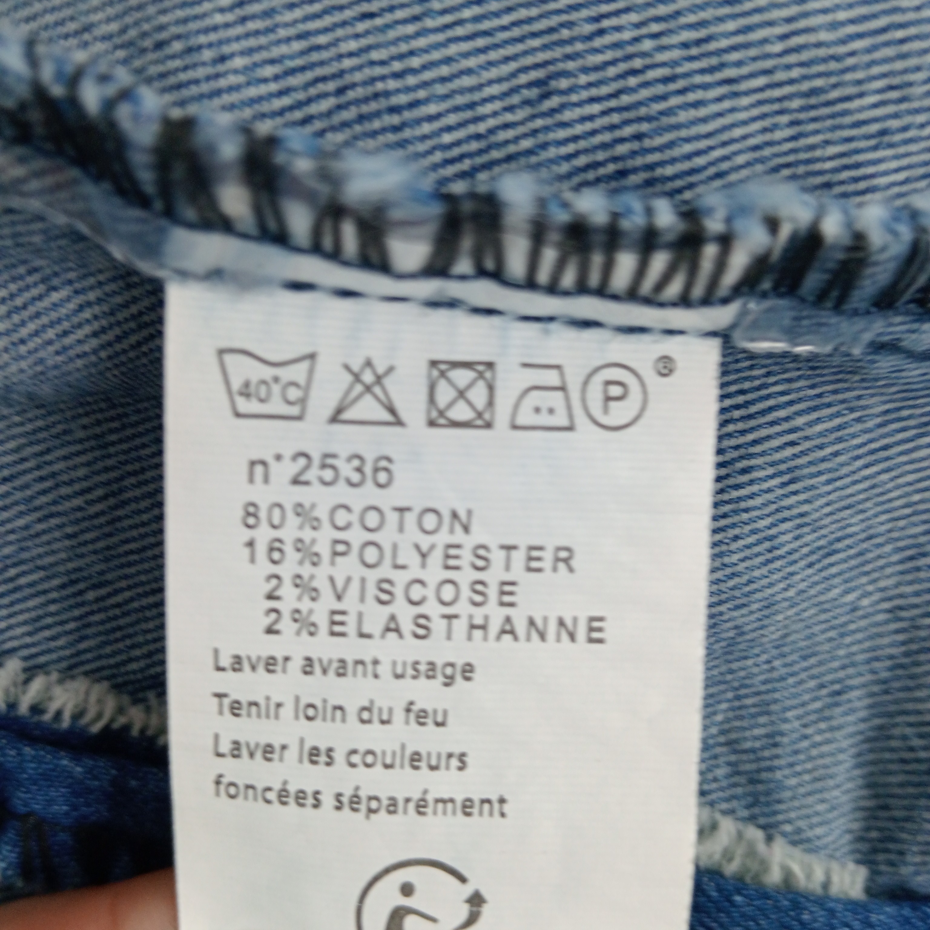 Veste en jean fille de la marque Smile Girl manches longues de couleur bleu taille 164 cm (14 ans) - Photo 9