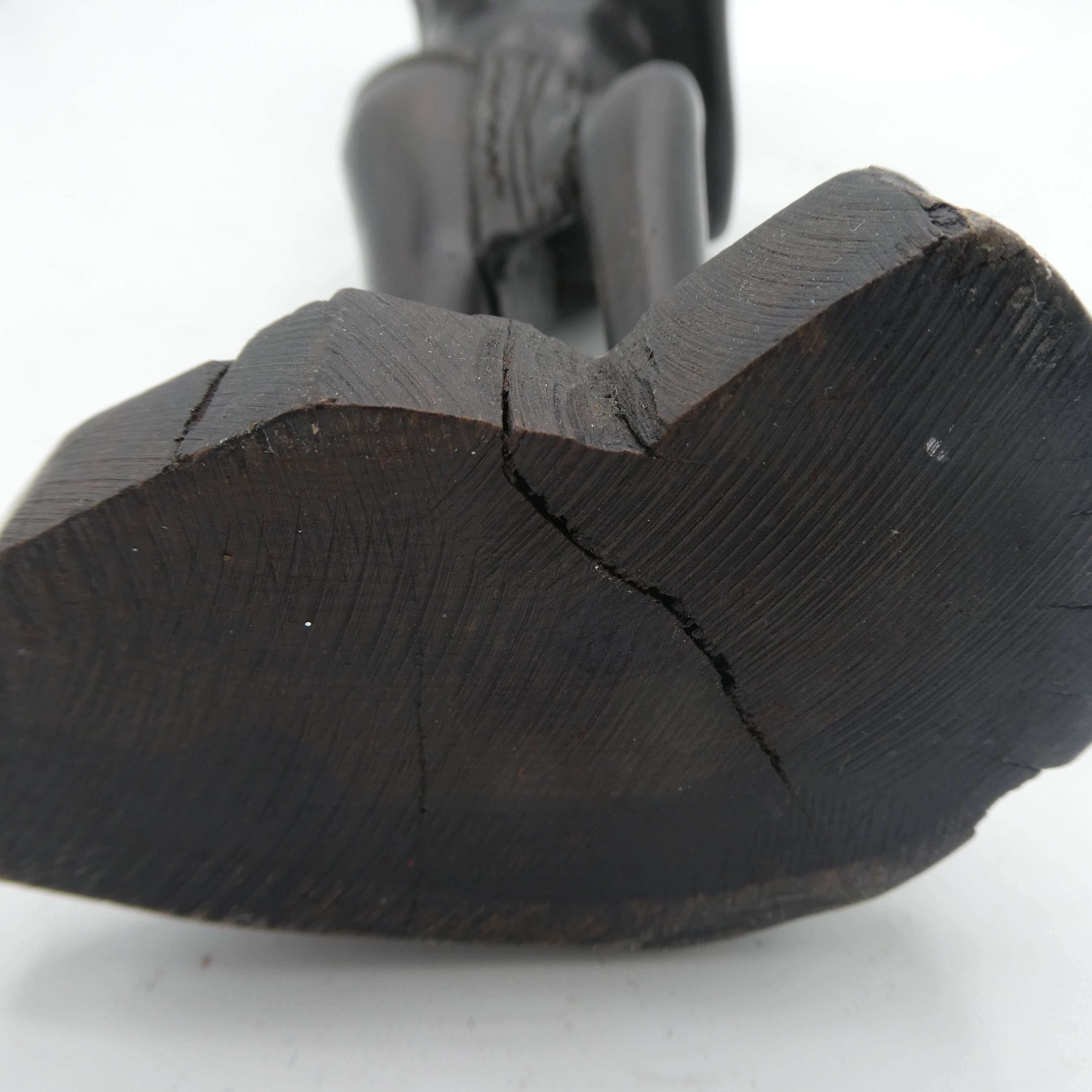 Statuette africaine en ébène vintage 35cm - Photo 6