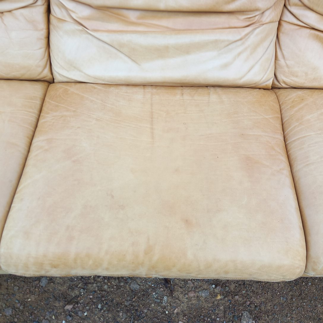 Canapé 3 Places en Cuir Design Gérard Guermonprez - État correct - Photo 21