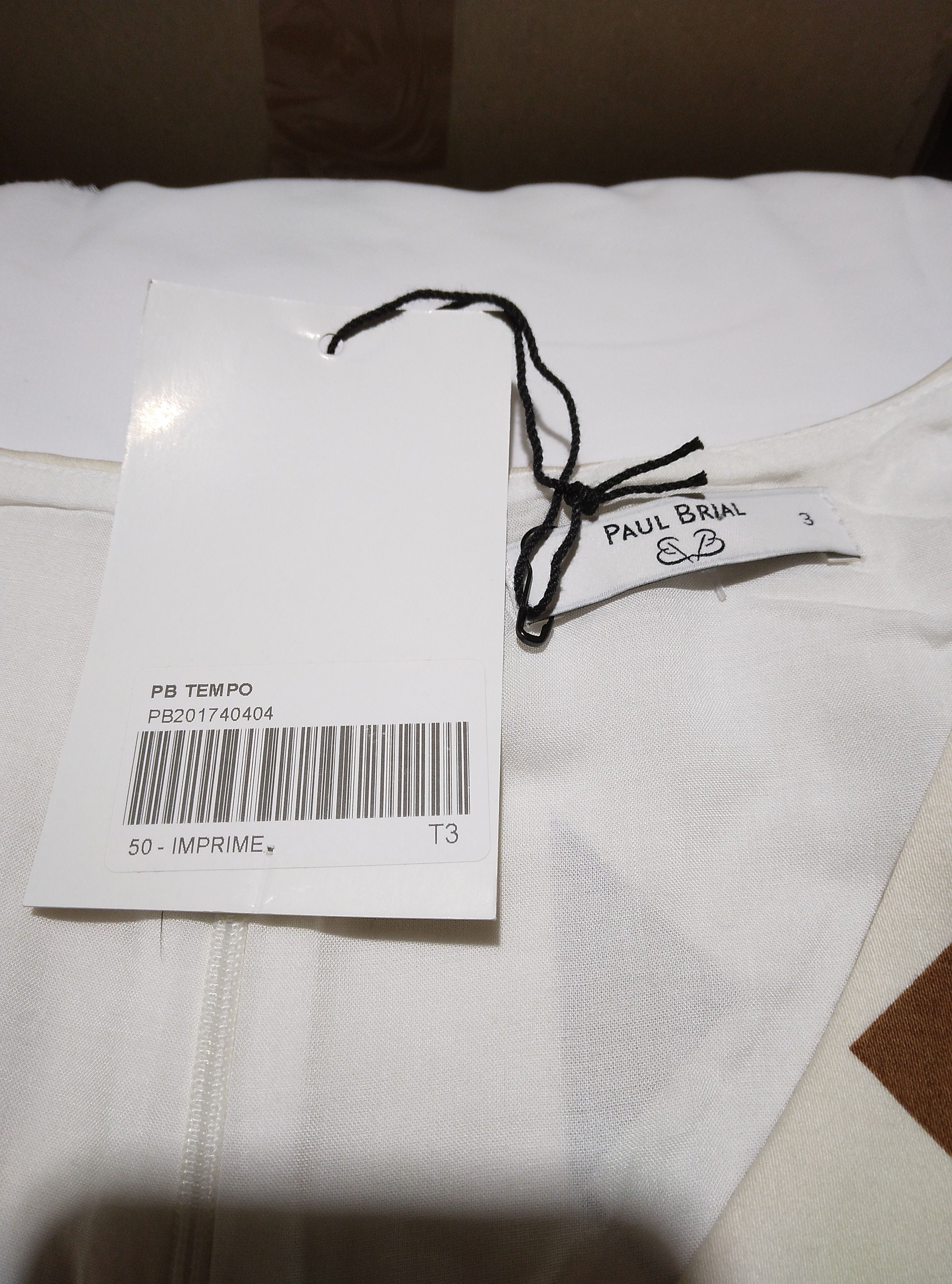 Robe manches courtes imprimé triangles, " Tempo", Paul Brial - 3 Comme neuf - Vue 10 - 