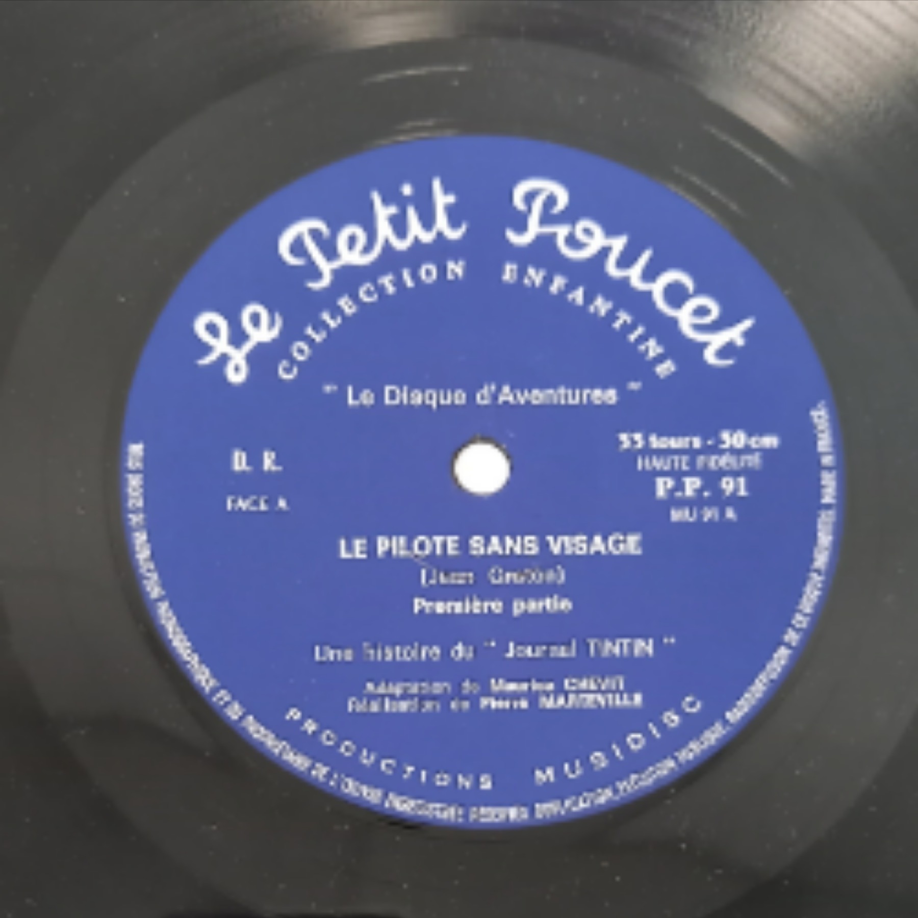 Disque LES EXPLOITS DE MICHEL VAILLANT. Le Pilote sans visage. Bon état - Vue 5 - 