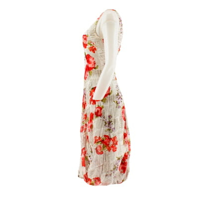 Robe écrue imprimée multicolore - Femme - Deco de vous à nous - Taille 2 - Photo 2