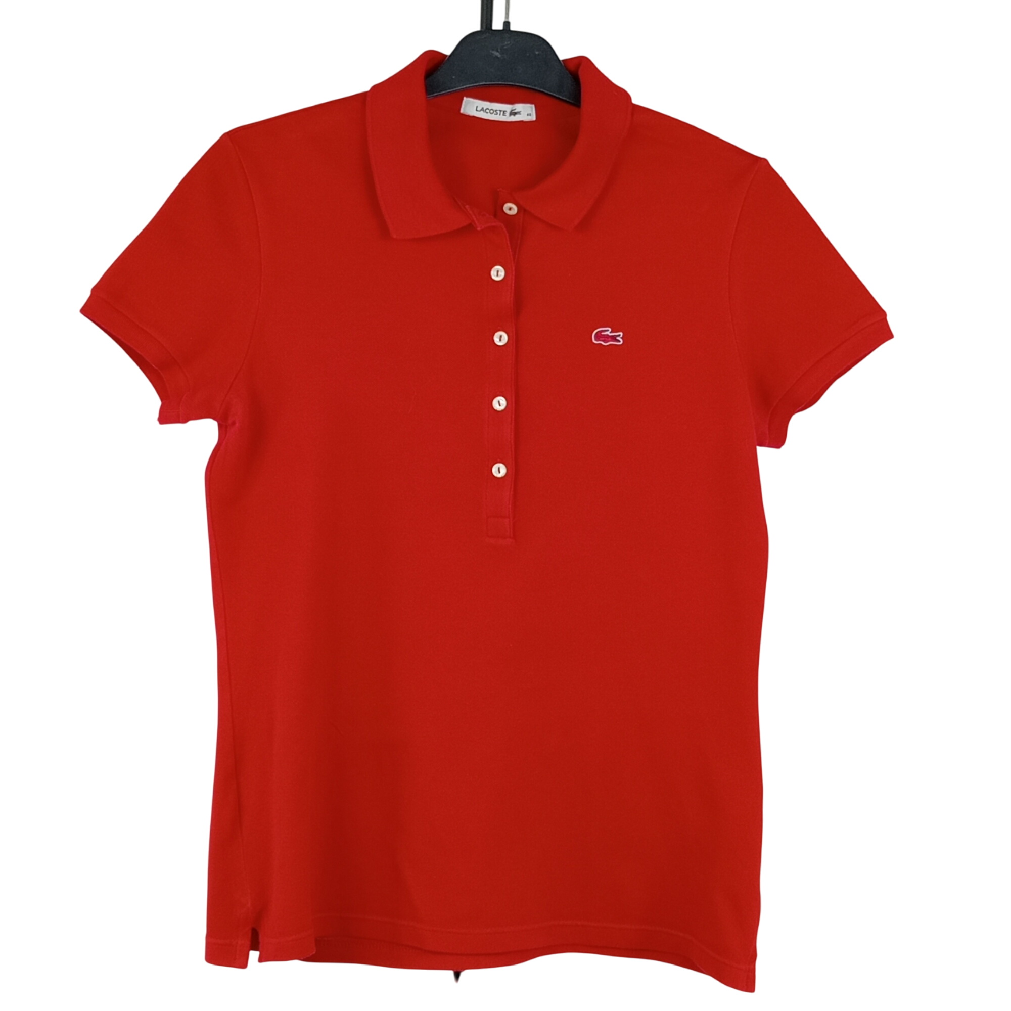 Polo homme de la marque Lacoste col boutonné manches courtes de couleur rouge taille M (40) - Photo 0