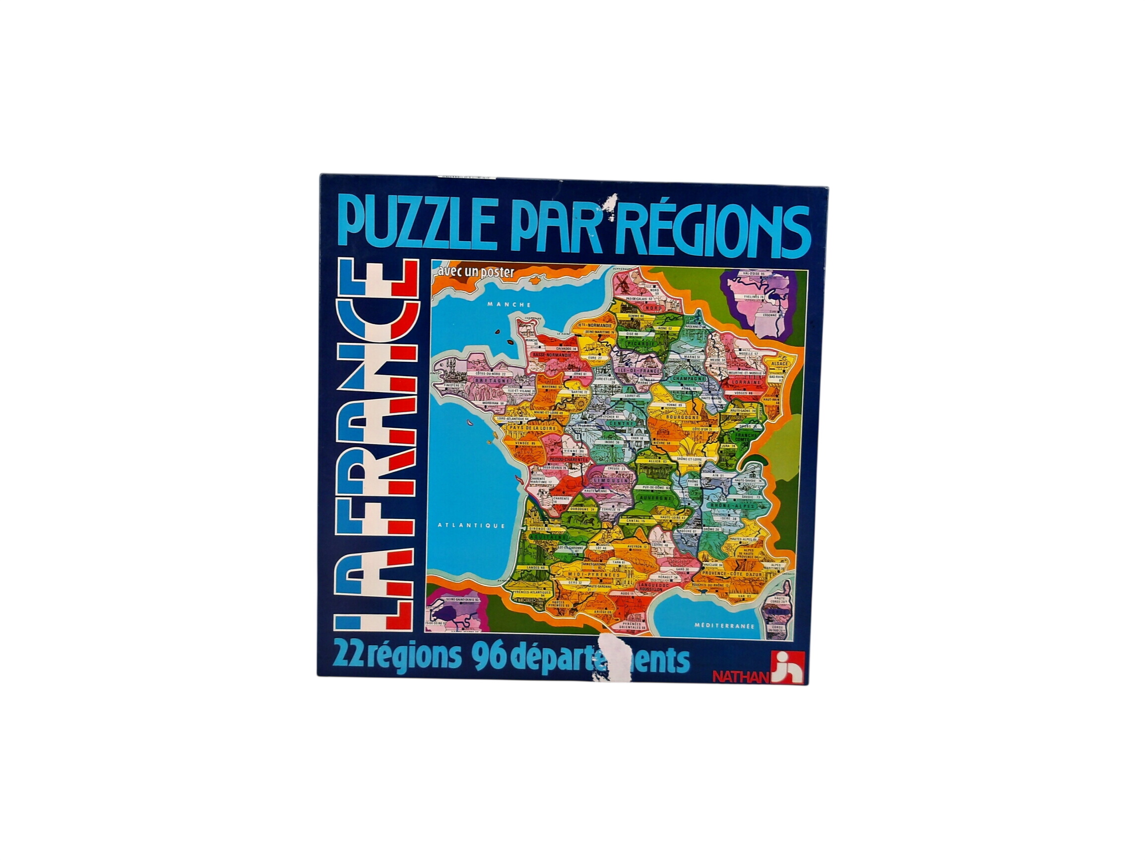 Puzzle - La France par départements - 116 Pièces - Édition 1986 Très bon état -  reconditionné disponible sur Label Emmaüs