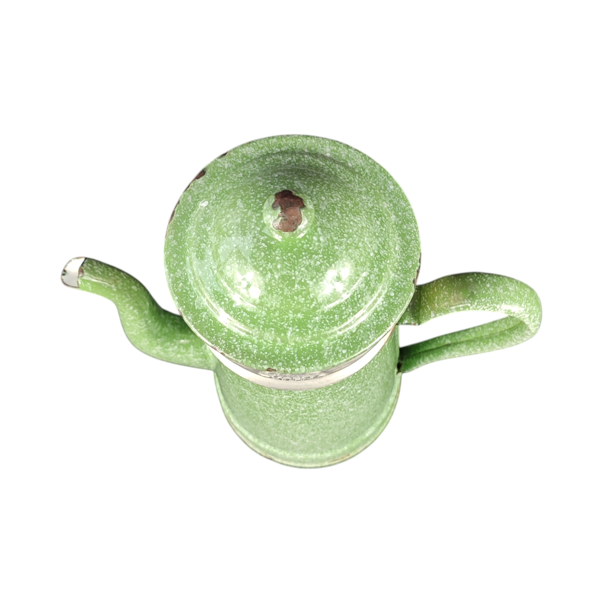 Très ancienne cafetière en tôle émaillée - pour la décoration!  - Vue 5 - 