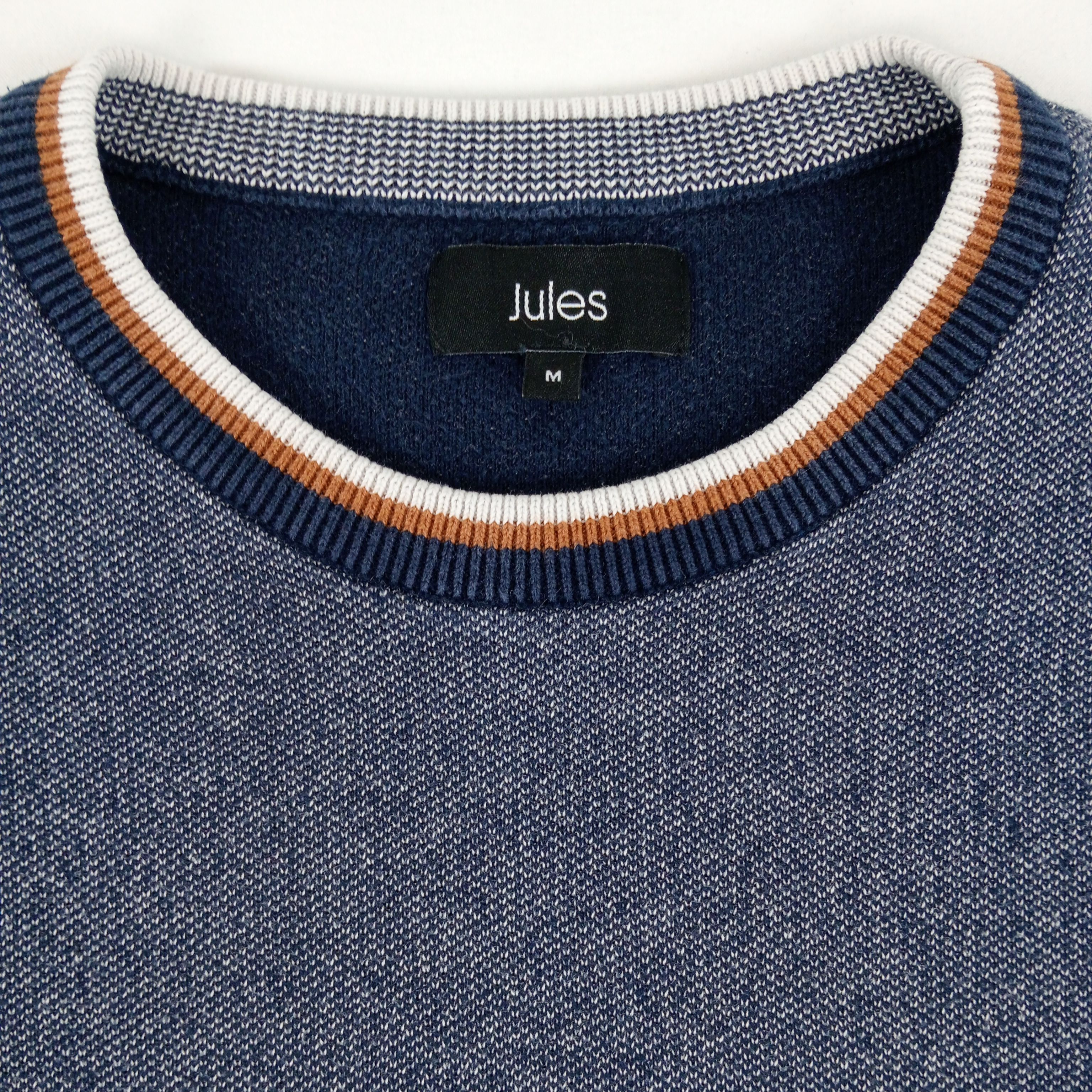 Pull homme de la marque Jules manches longues de couleur bleu foncé taille M (38) - Photo 4