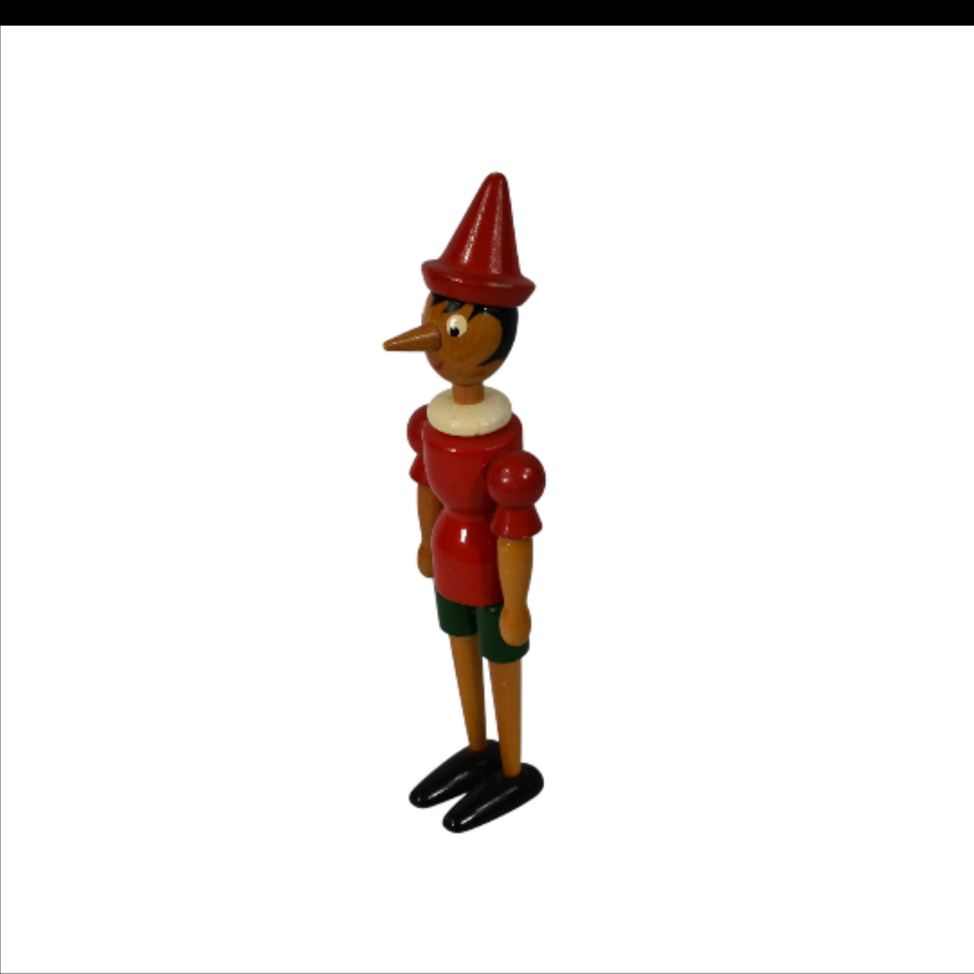 Voir photo 2 de Pinocchio en bois articulé Pinocchio en bois articulé Bon état - Vue 2 -