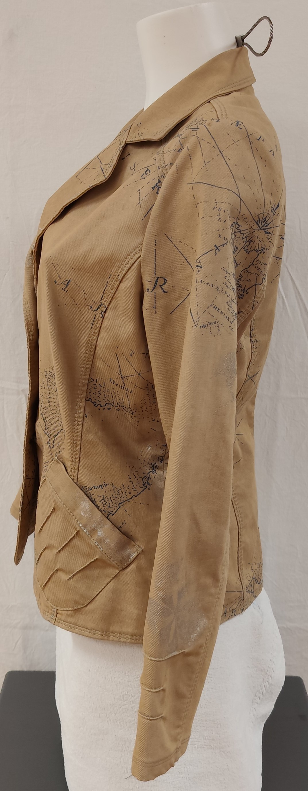 Veste de tailleur / Blazer ajusté style "Saharienne" urbaine Taille 40 Très bon état - Vue 4 - 