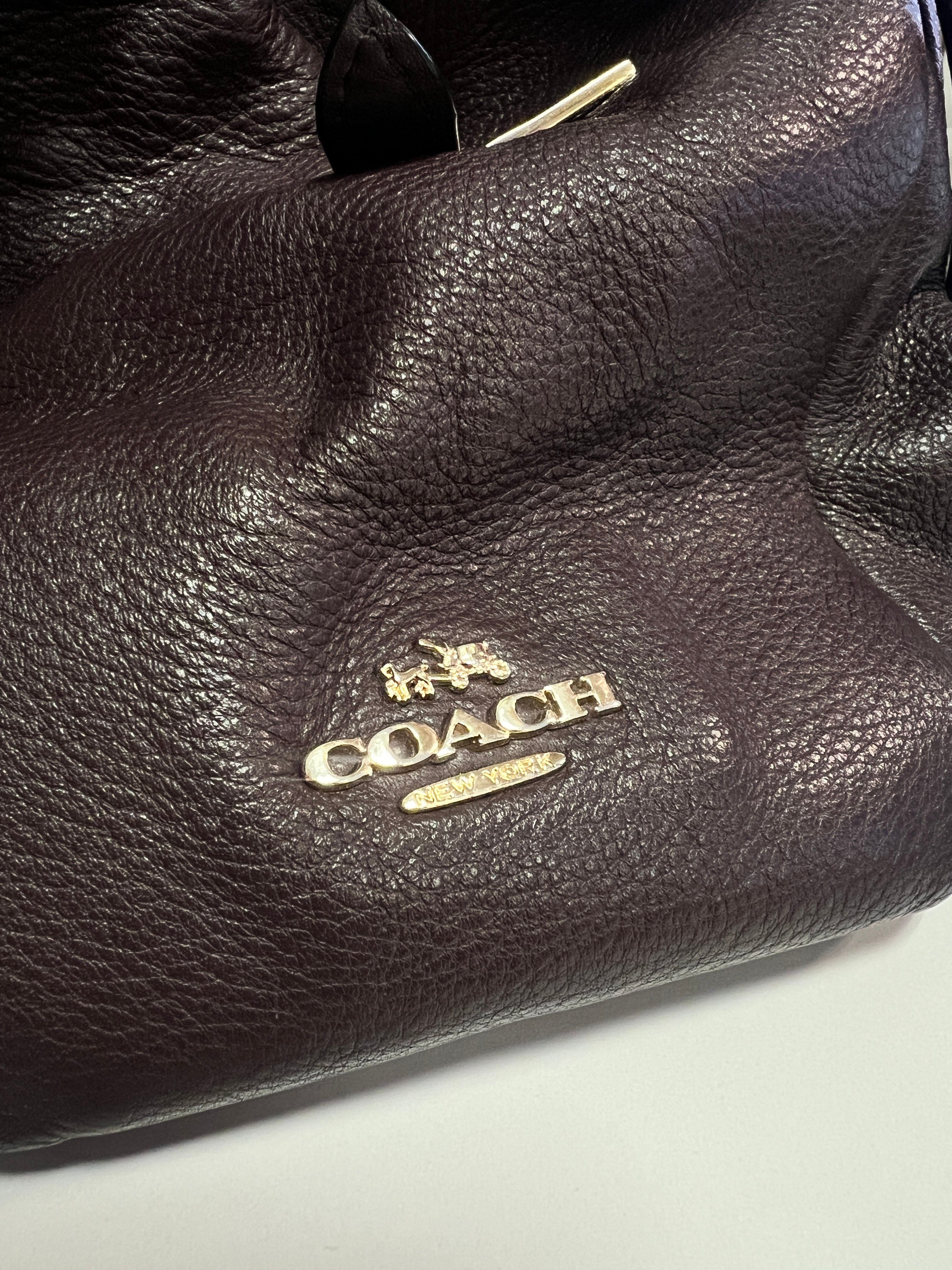 Coach - Sac à main vintage - Cuir violet  - Vue 6 - 