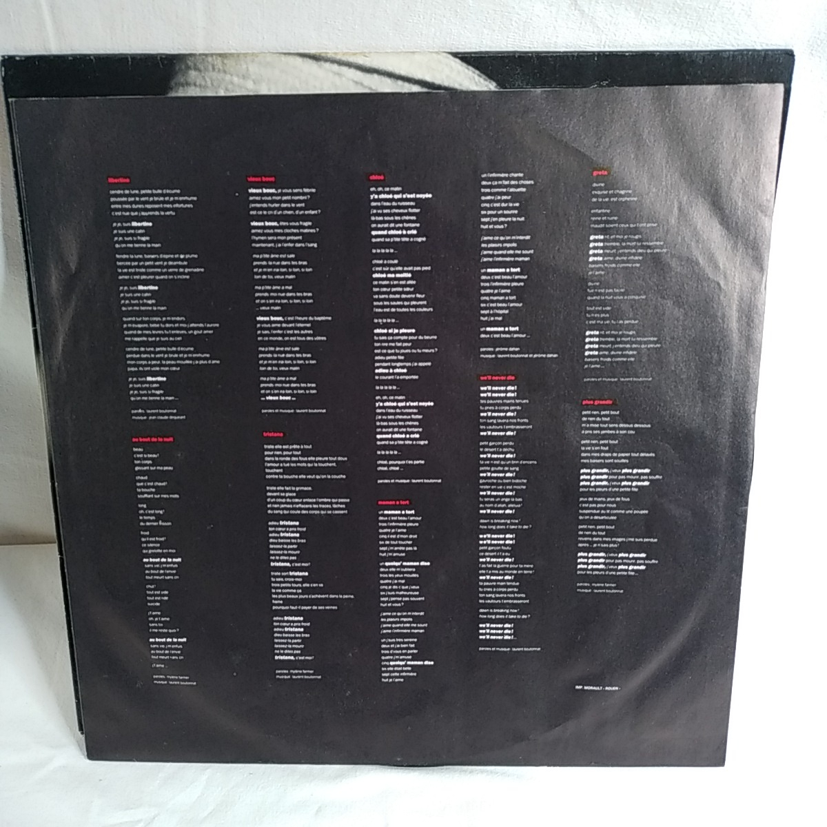 Voir photo 7 de Album vinyle de Mylène Farmer "Cendres de Lune" de 1986 Album vinyle de Mylène Farmer "Cendres de Lune" de 1986 Bon état - Vue 7 -