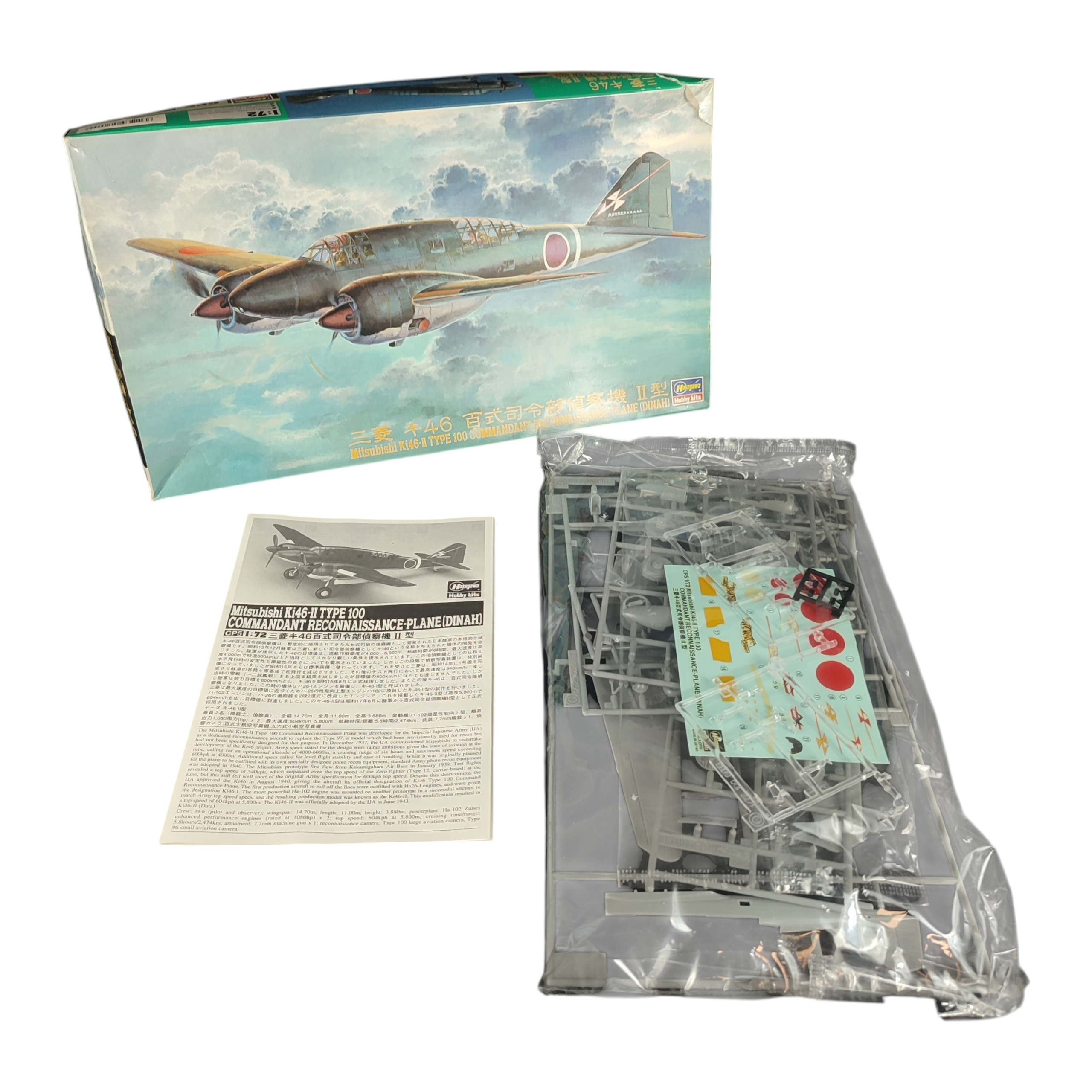 Acheter Maquette 1/72 Hasegawa modèle "Mitsubishi Ki46-II Type 100" Complet Bon état - 20,00 € Maquette 1/72 Hasegawa modèle "Mitsubishi Ki46-II Type 100" Complet Bon état - reconditionné disponible sur Label Emmaüs