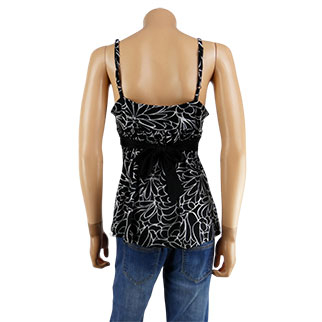 Débardeur noir et blanc imprimé - femme - Fashion Studio - taille 2 - Photo 1