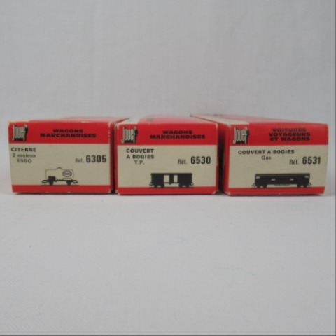 Lot de 3 wagons Jouef Bon état - Vue 5 - 
