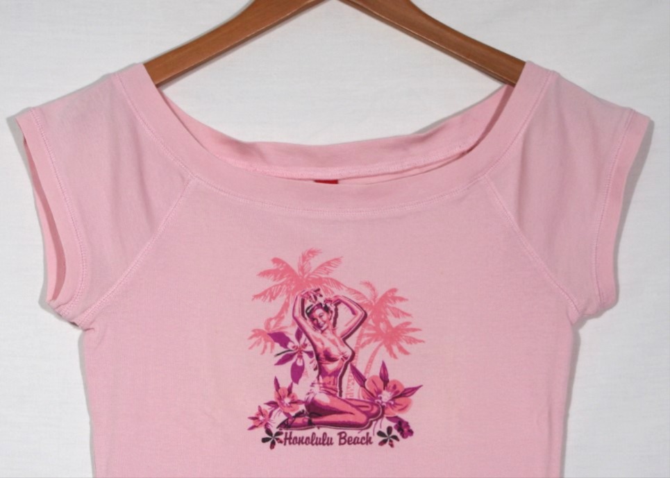 🌷T-shirt Esprit imprimé Pin Up, Taille L - Évasion Tropicale🌴 - Photo 2