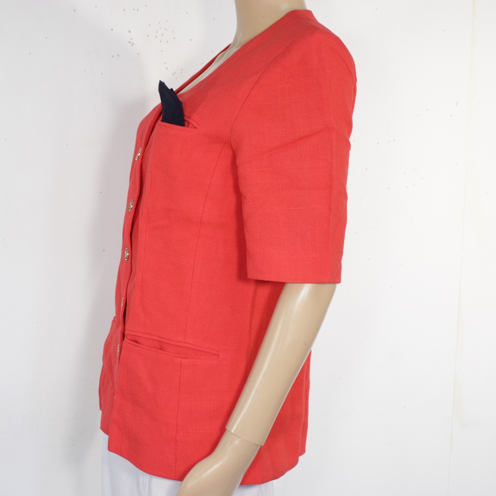 Veste Femme Vintage Rouge BREAL Taille Estimée 40 Bon état - Vue 3 - 