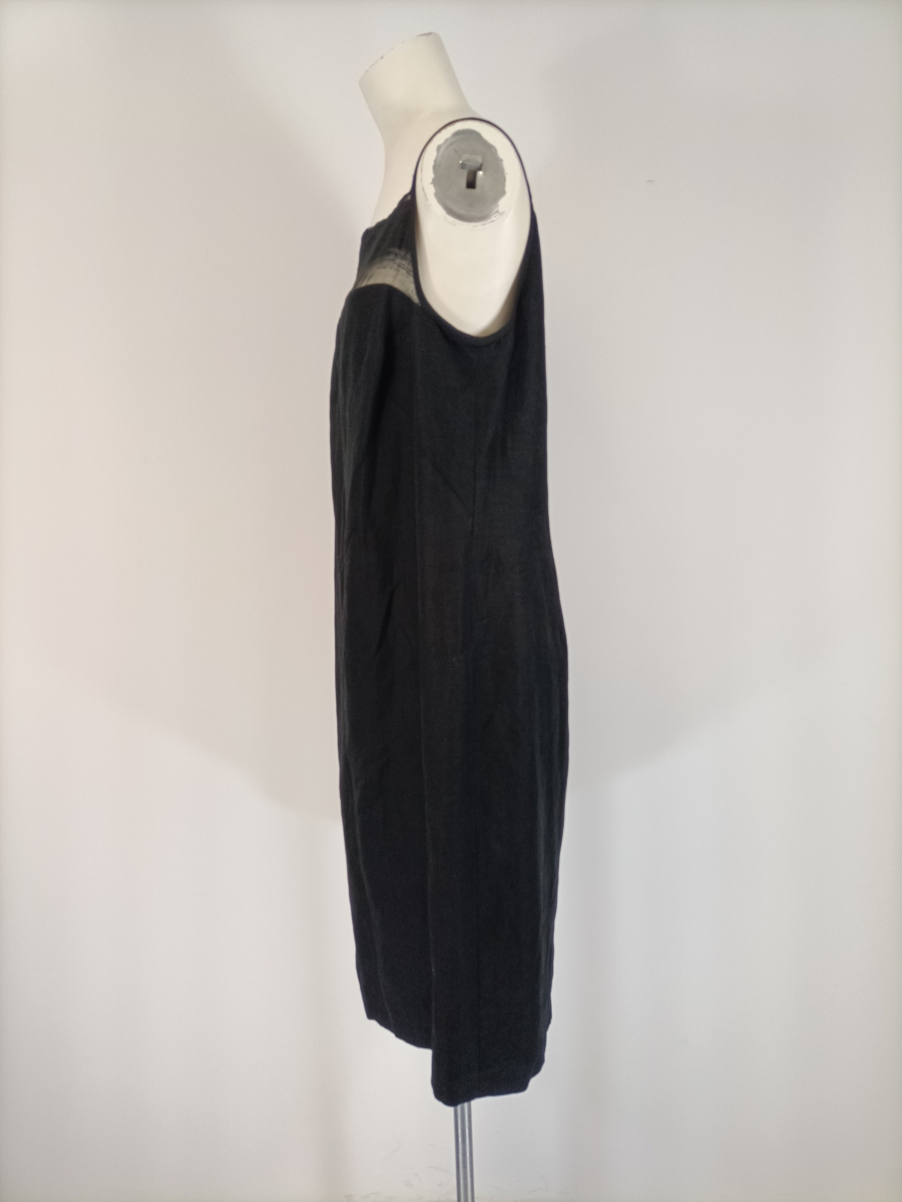 Robe longue bretelles Zapa noir lin viscose doublée taille 44 zip dos Comme neuf - Vue 3 - 