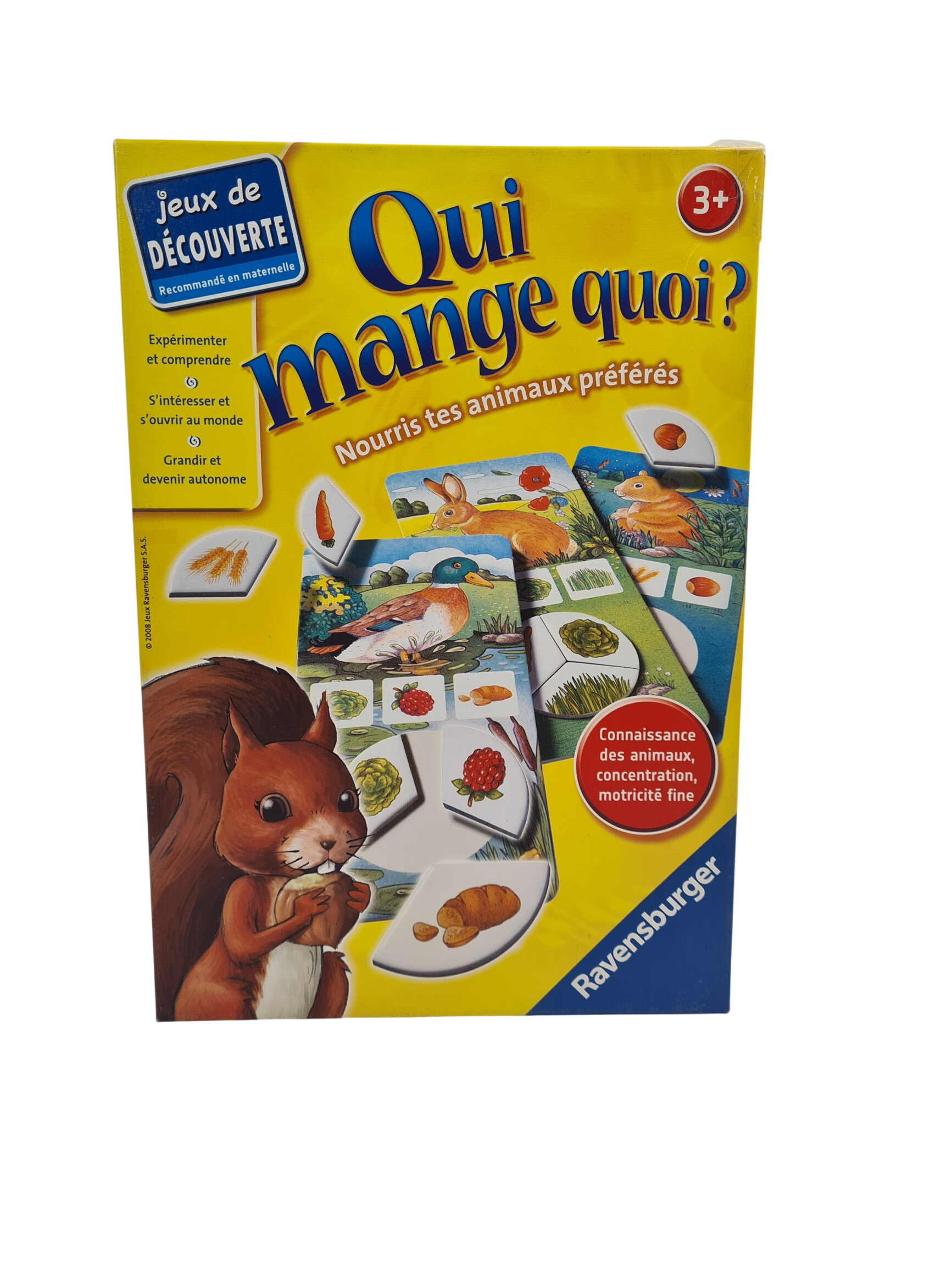 Jeu éducatif - Qui mange quoi ? Nourris tes animaux préférés - Ravensburger - 3 ans + - Photo 0