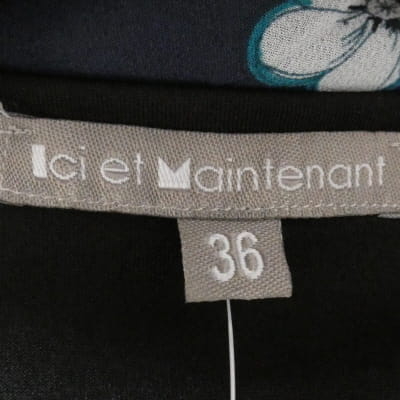 Robe noire imprimée - femme - Ici et Maintenant - taille 36 - Photo 4
