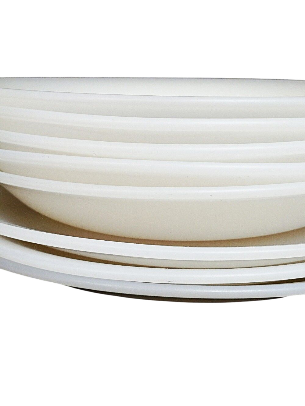 Lot de 8 assiettes ARCOPAL blanches- opaline -vintage- - Photo 0