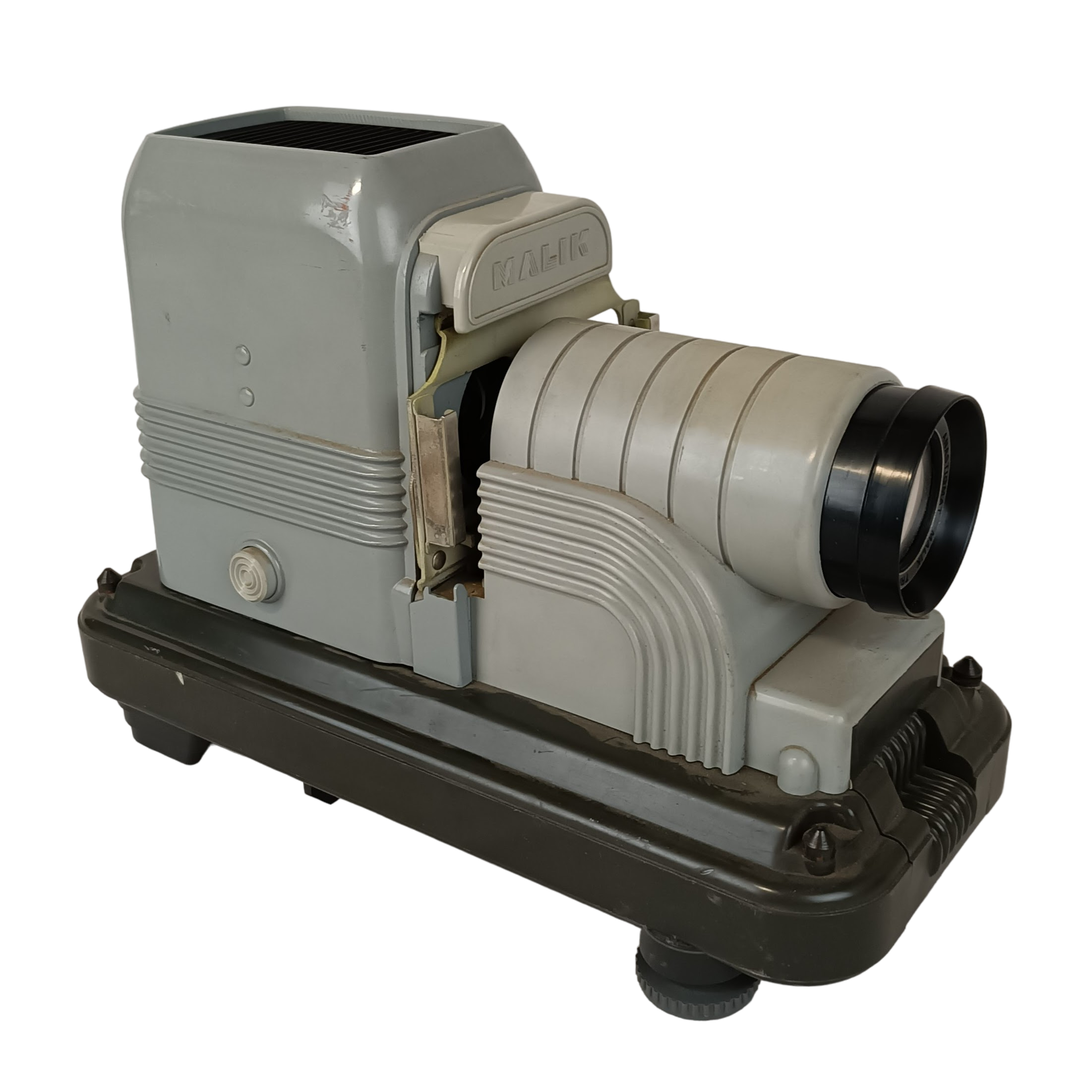 Ancien projecteur de diapositives MALIK (110 / 220 V) avec son cordon d'alimentation - Photo 0